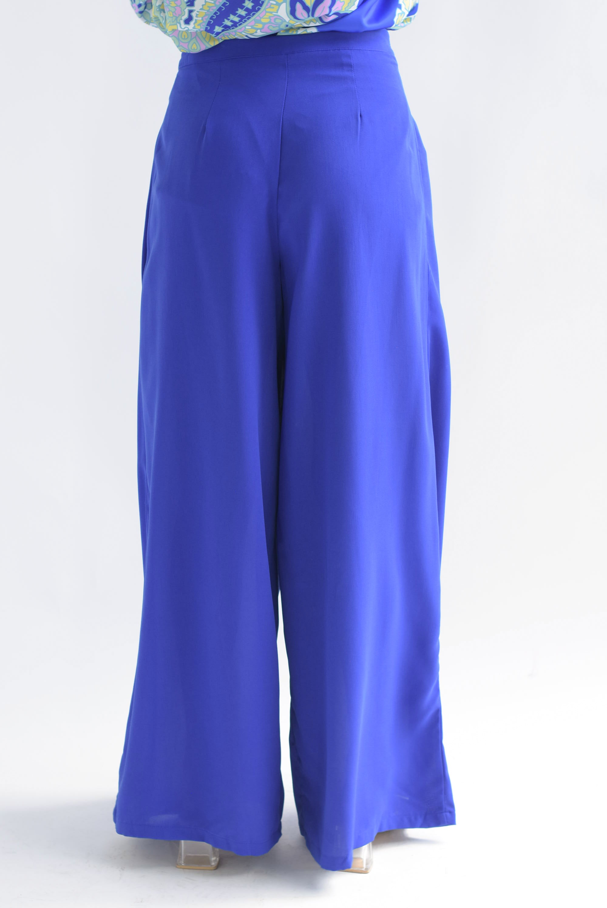 Pantalón súper wide pinzas Azul Rey