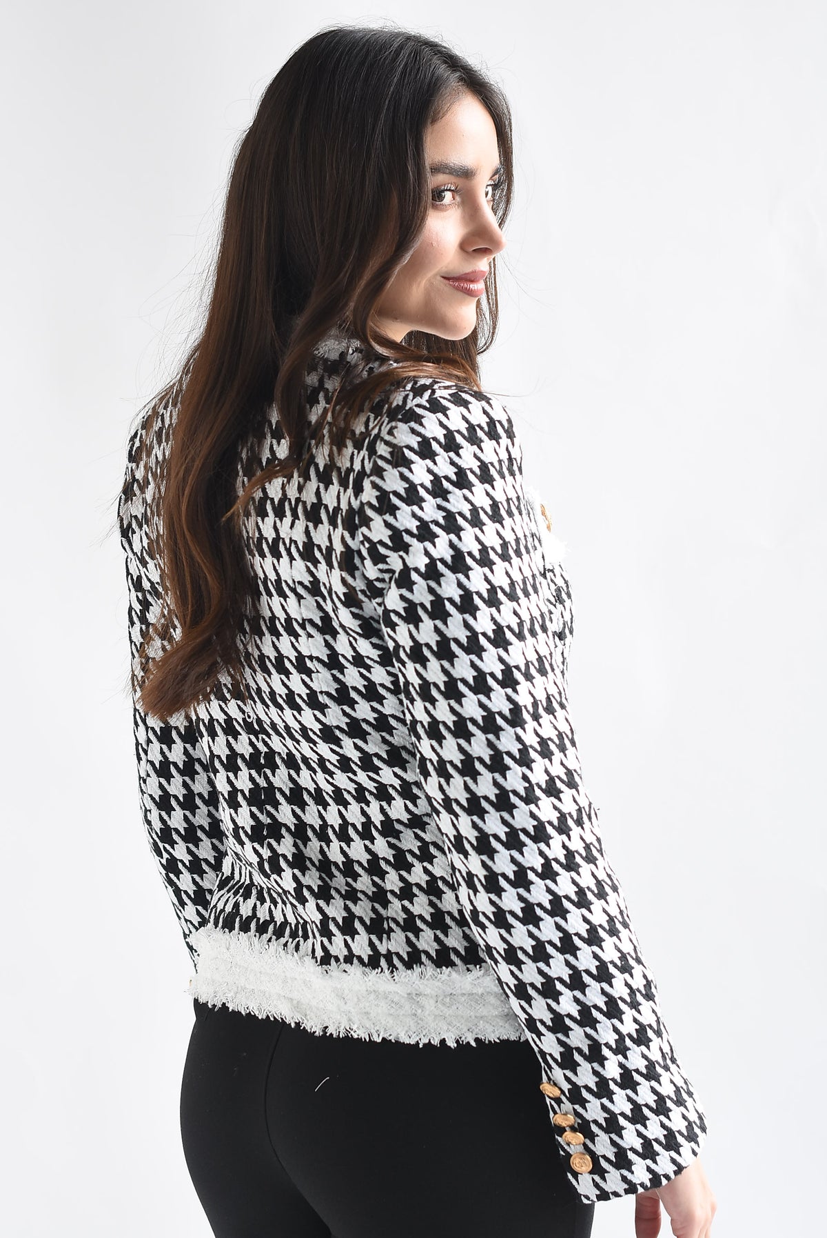 Blazer tweed houndstooth