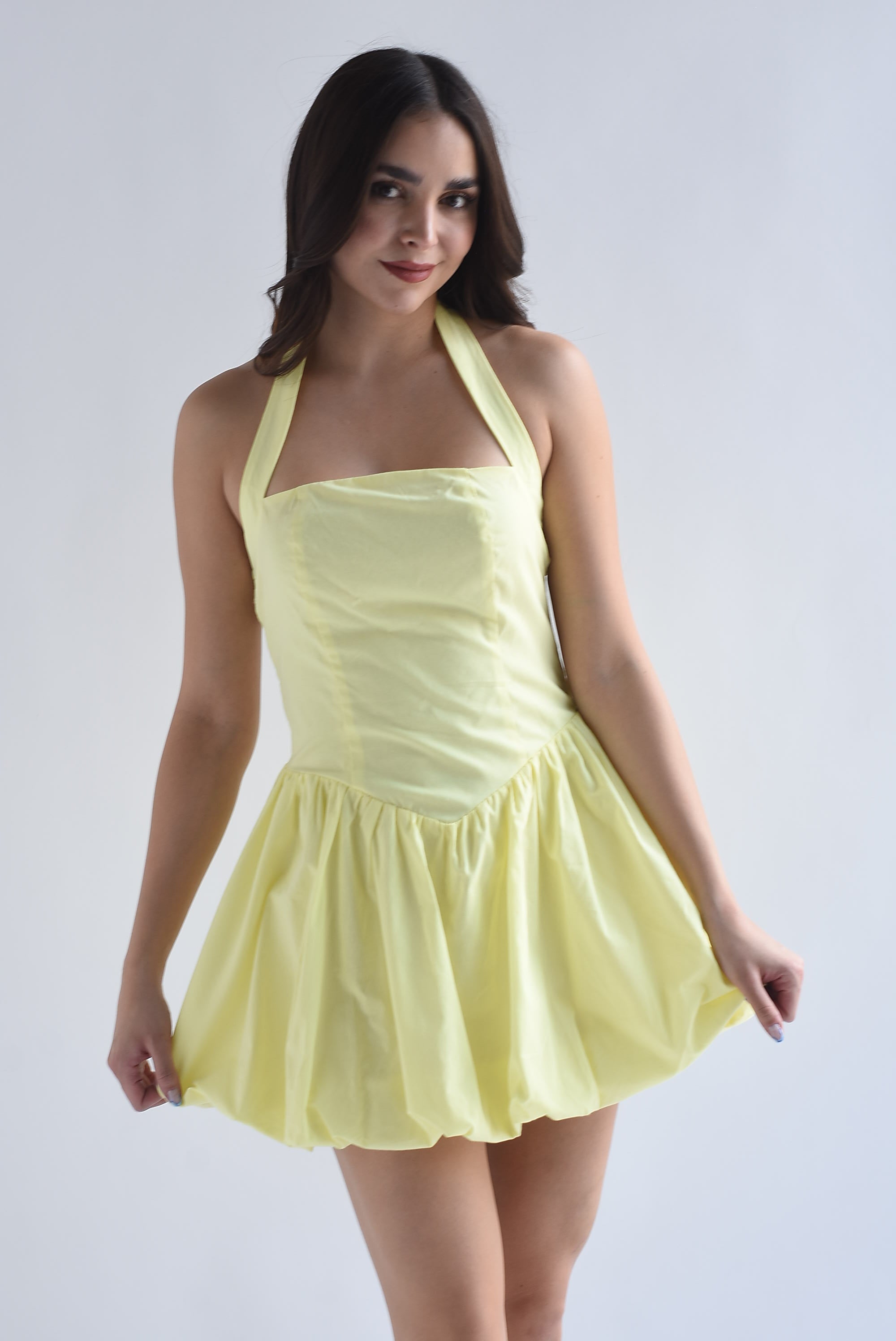 Vestido globo halter