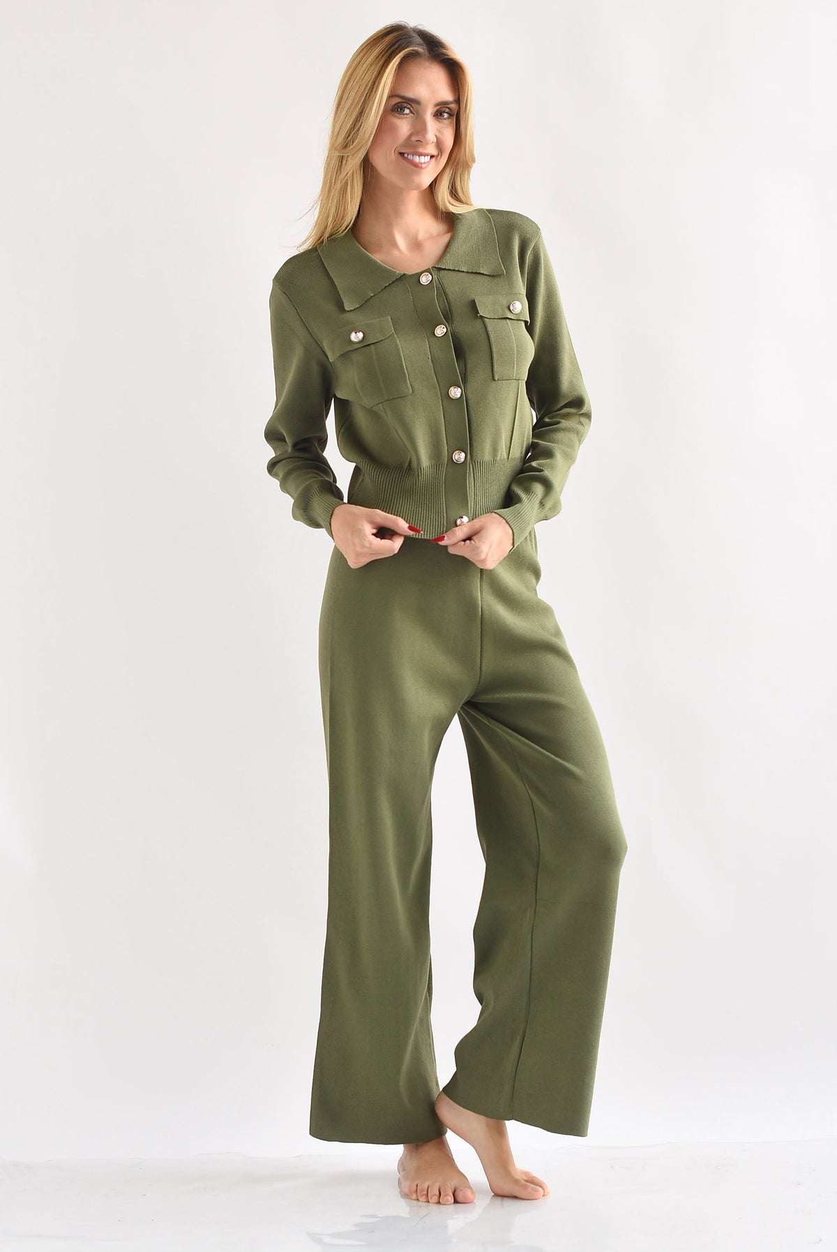 Set Pantalón y Cárdigan punto