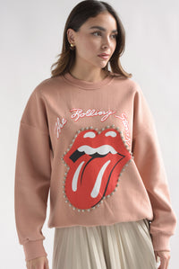 Fashion Styled Sudadera Rolling Stones Nude