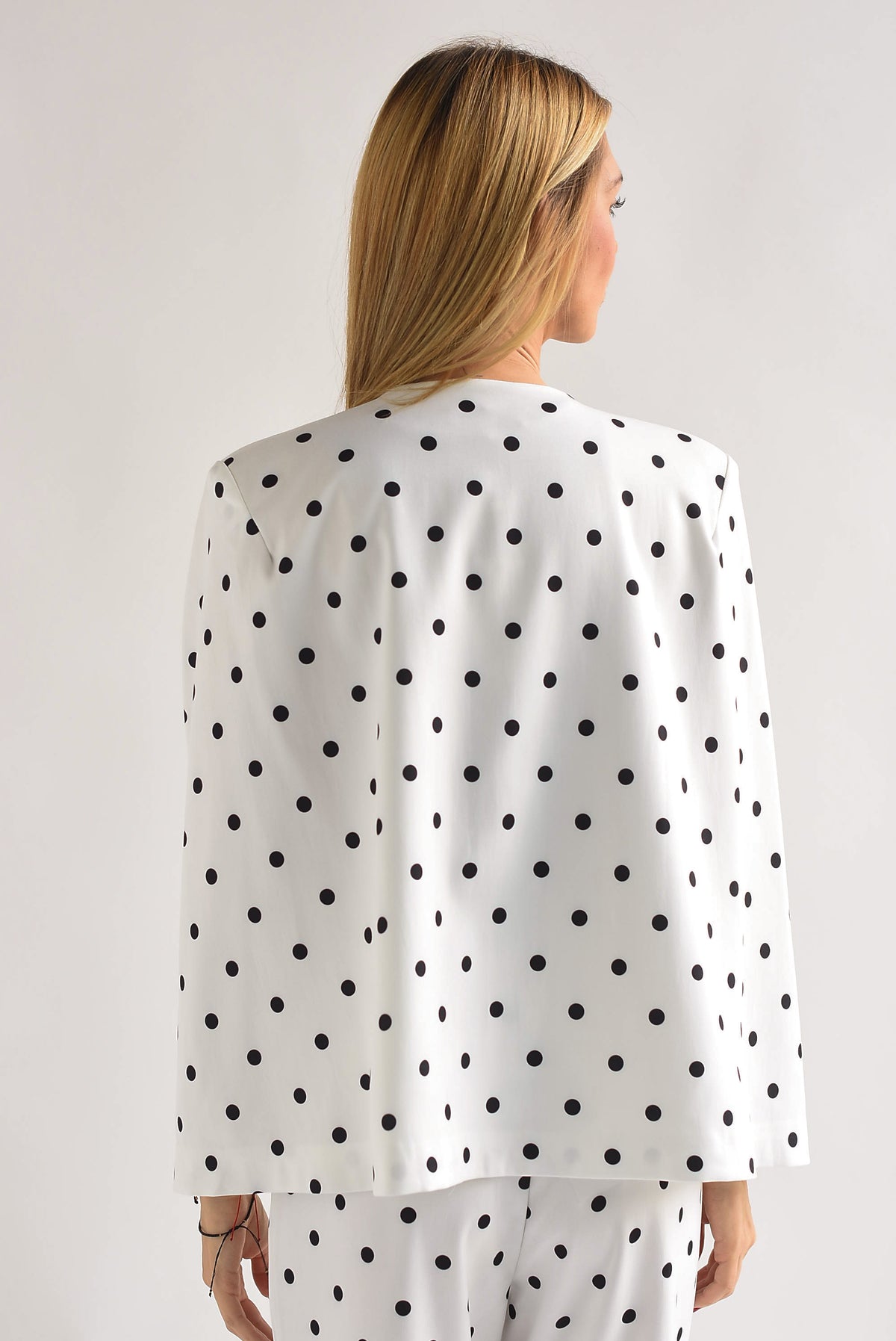 Blazer capa polka dots