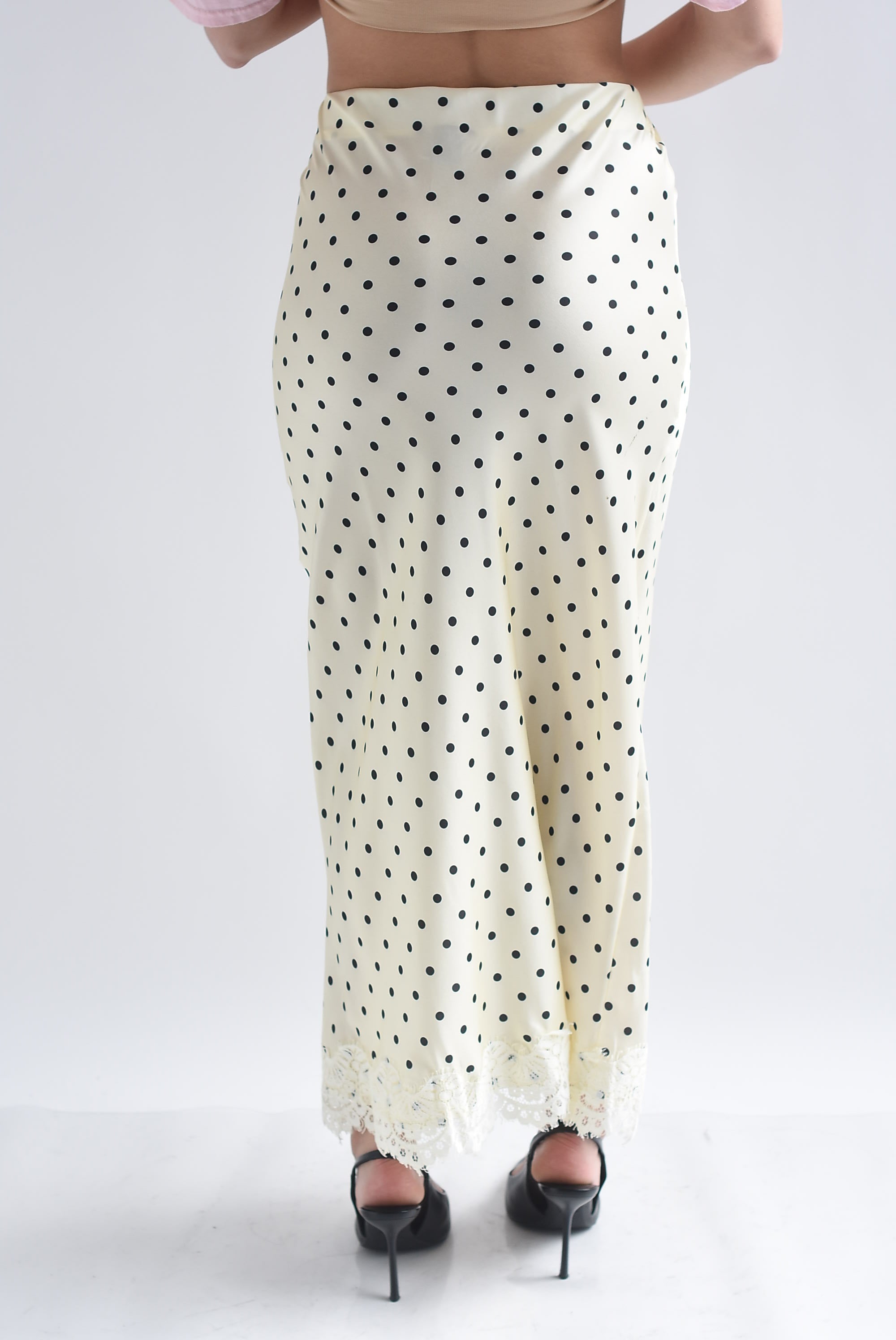 Falda lencera polka dots filo encaje