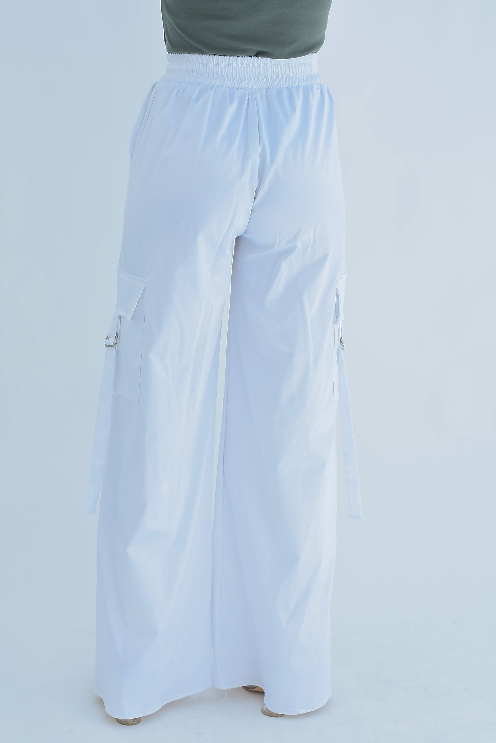 Pantalón cargo argollas Blanco