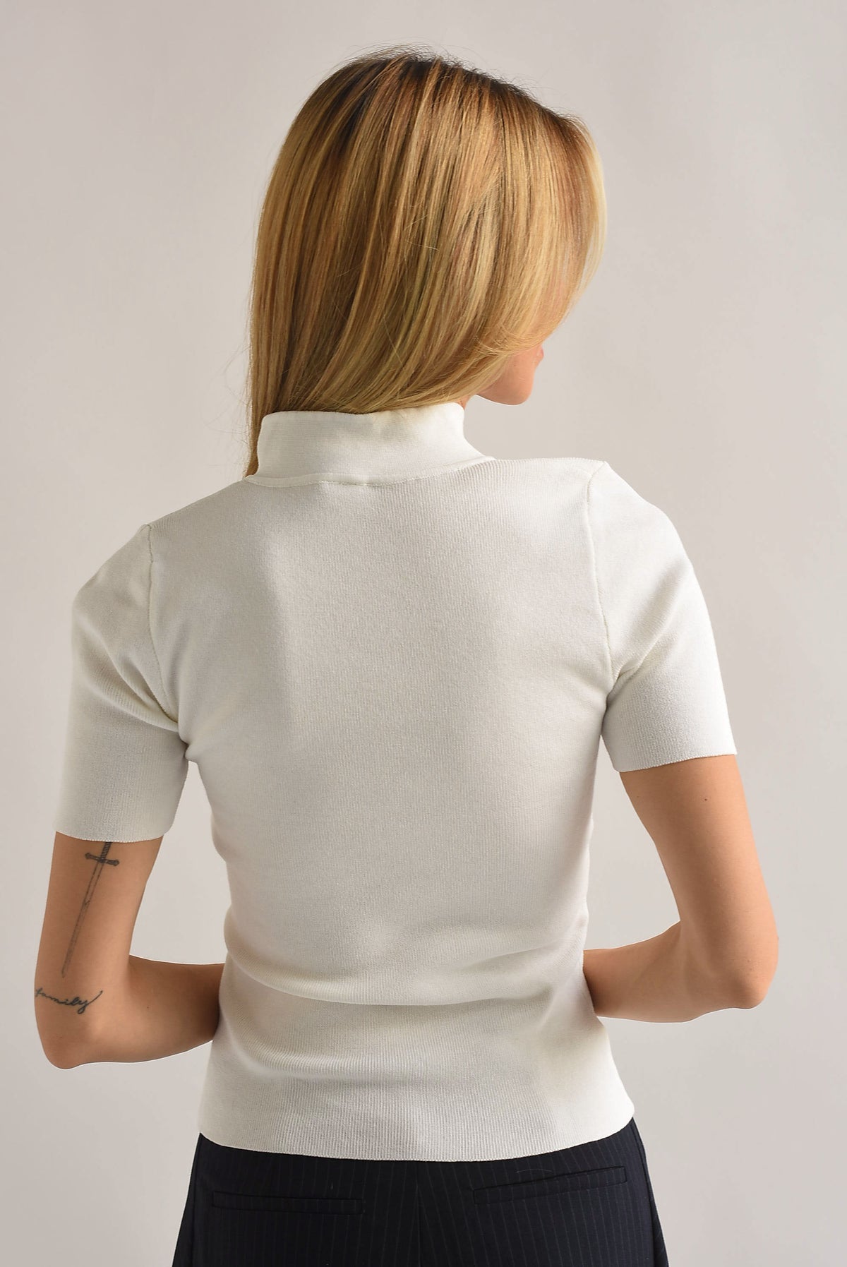 Blusa chinese punto manga corta