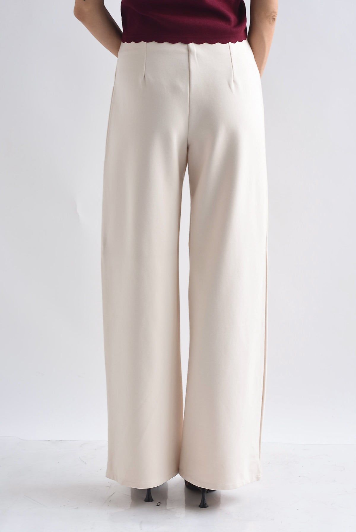 Pantalón pinzas cintura alta