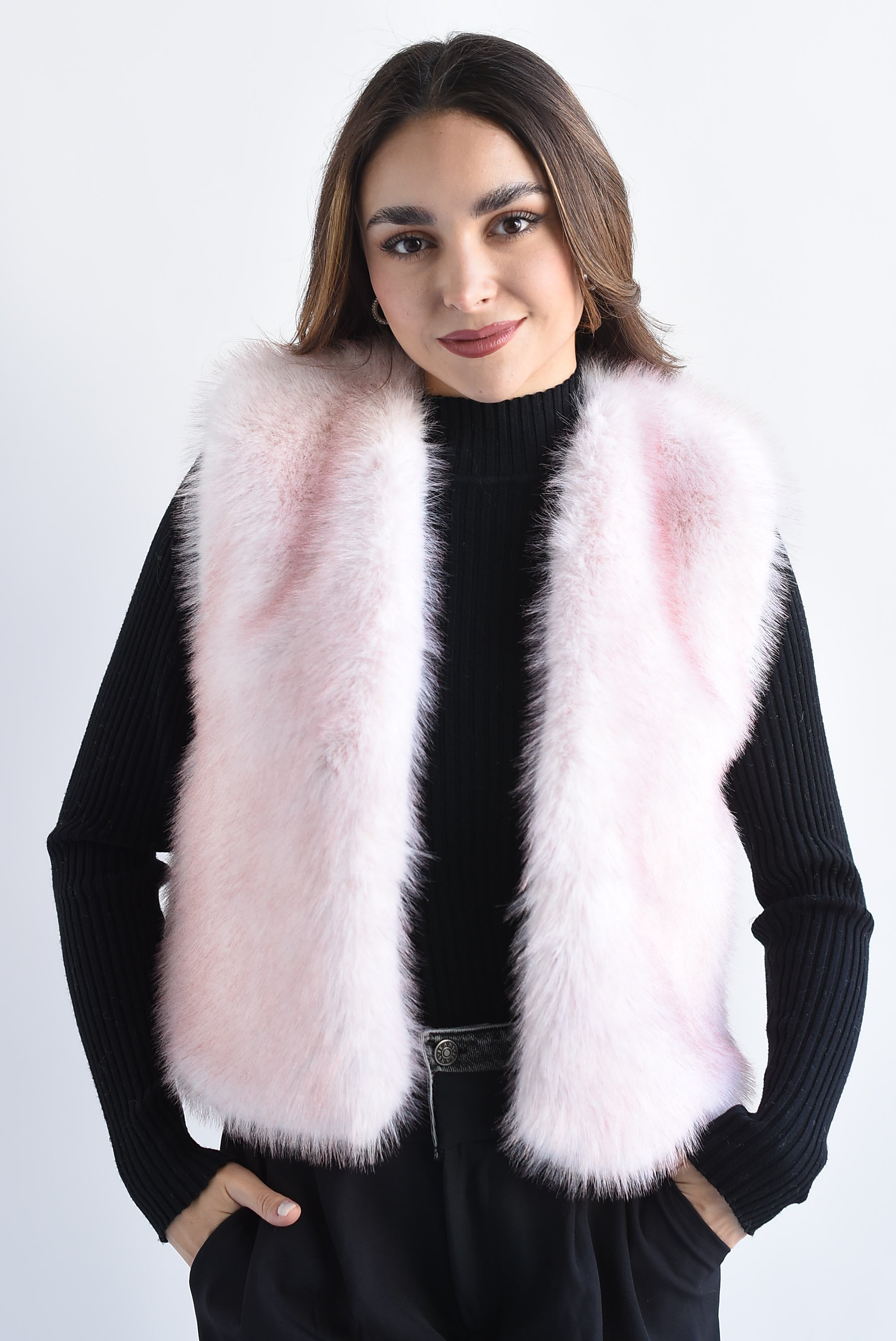 Chaleco faux fur Rosa Baby