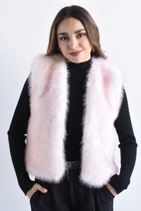 Fashion Styled Chaleco faux fur Rosa Baby