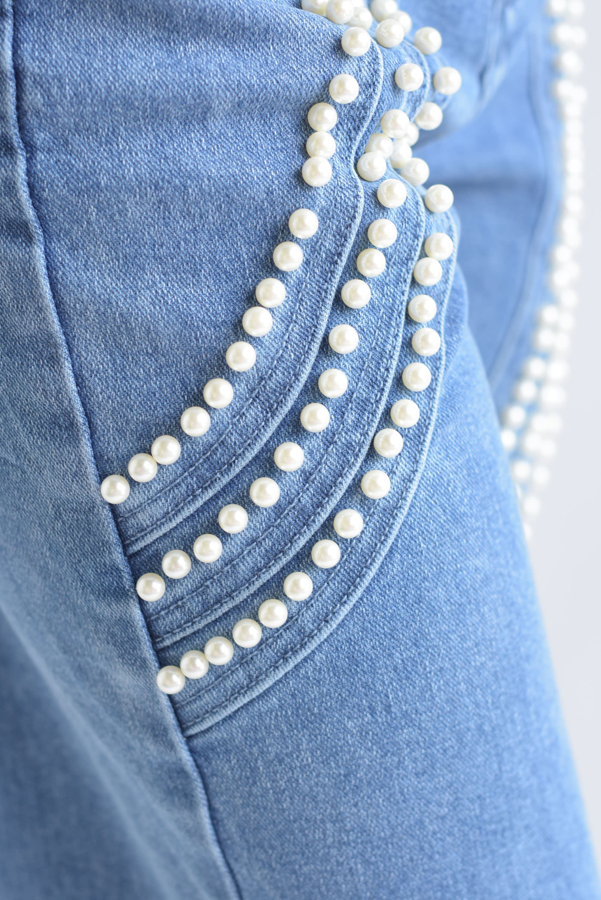 Jeans ondas perlas