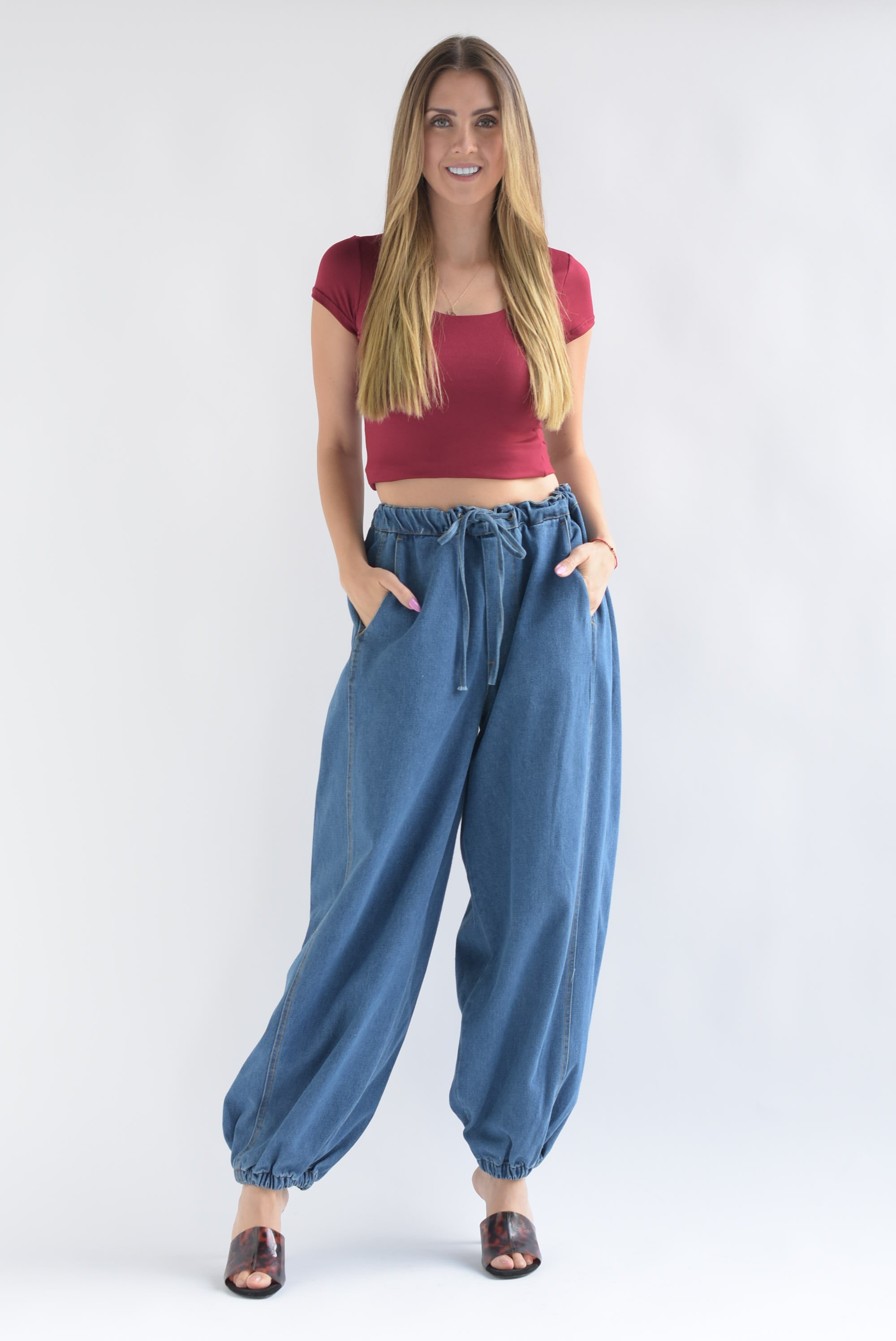 Pantalón globo Denim
