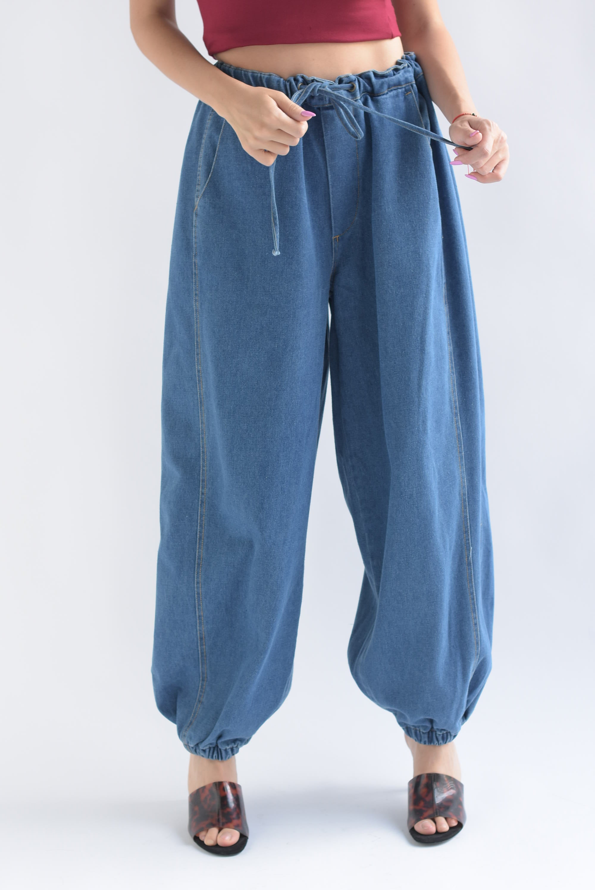Pantalón globo Denim