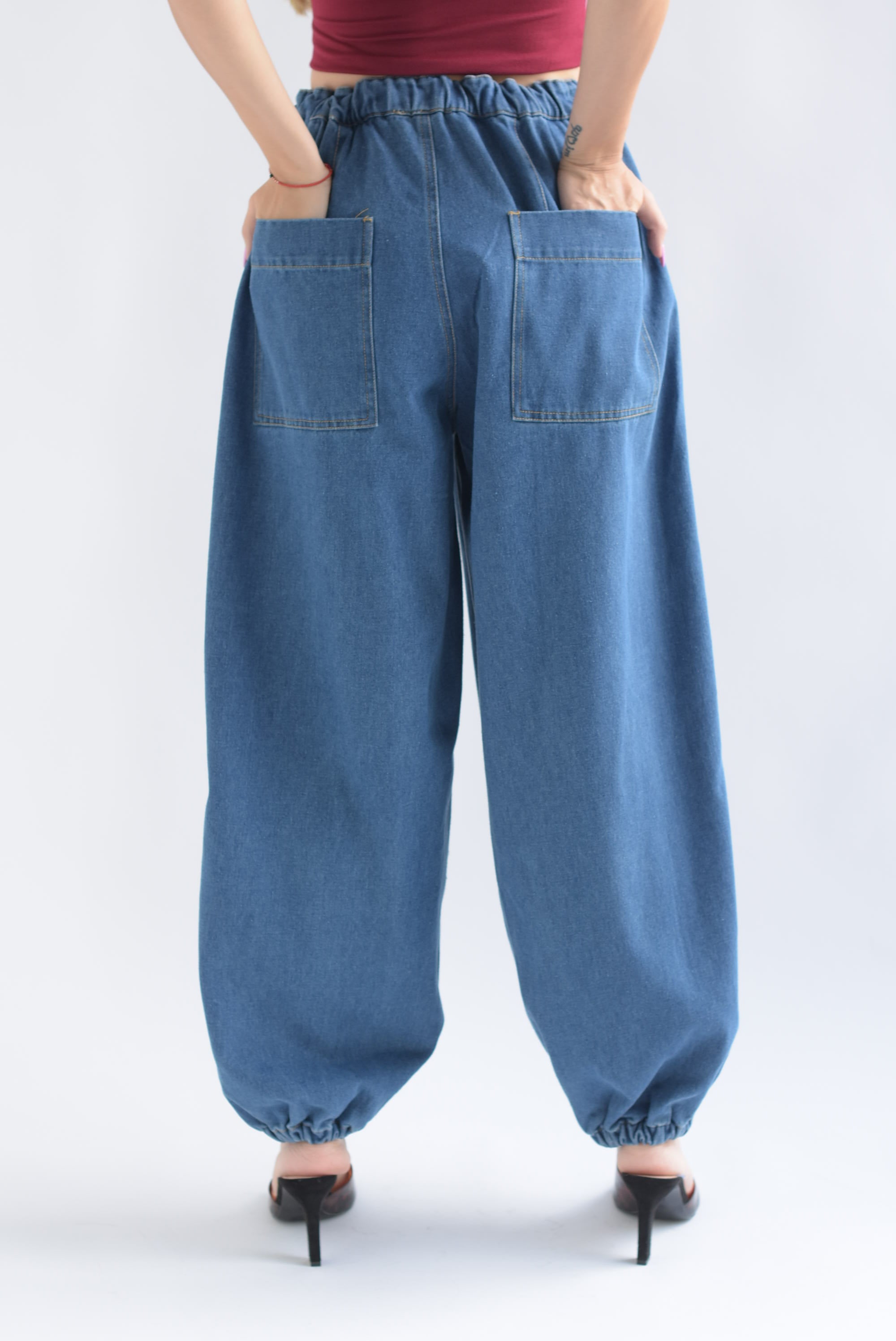 Pantalón globo Denim