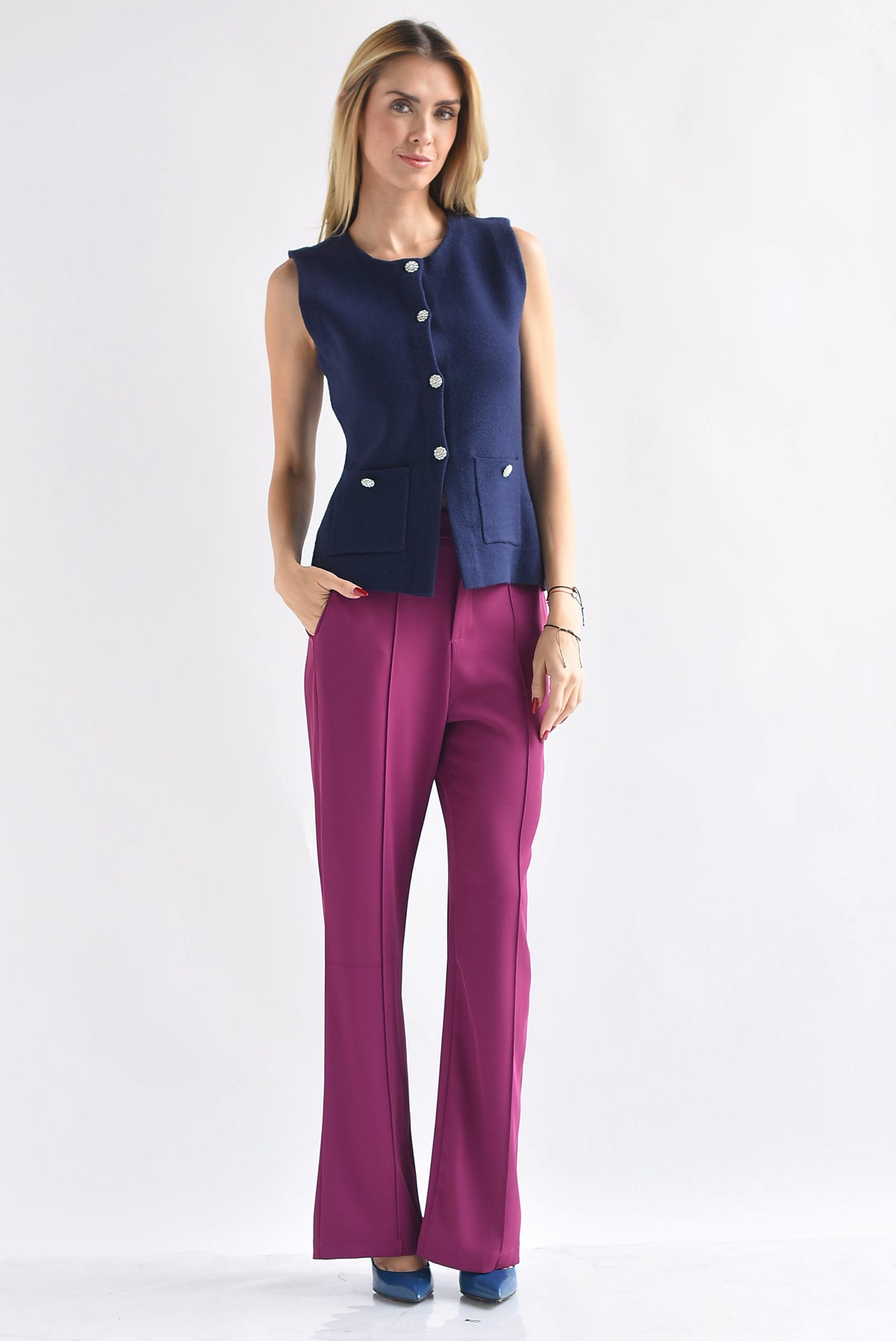 Pantalón de vestir costuras