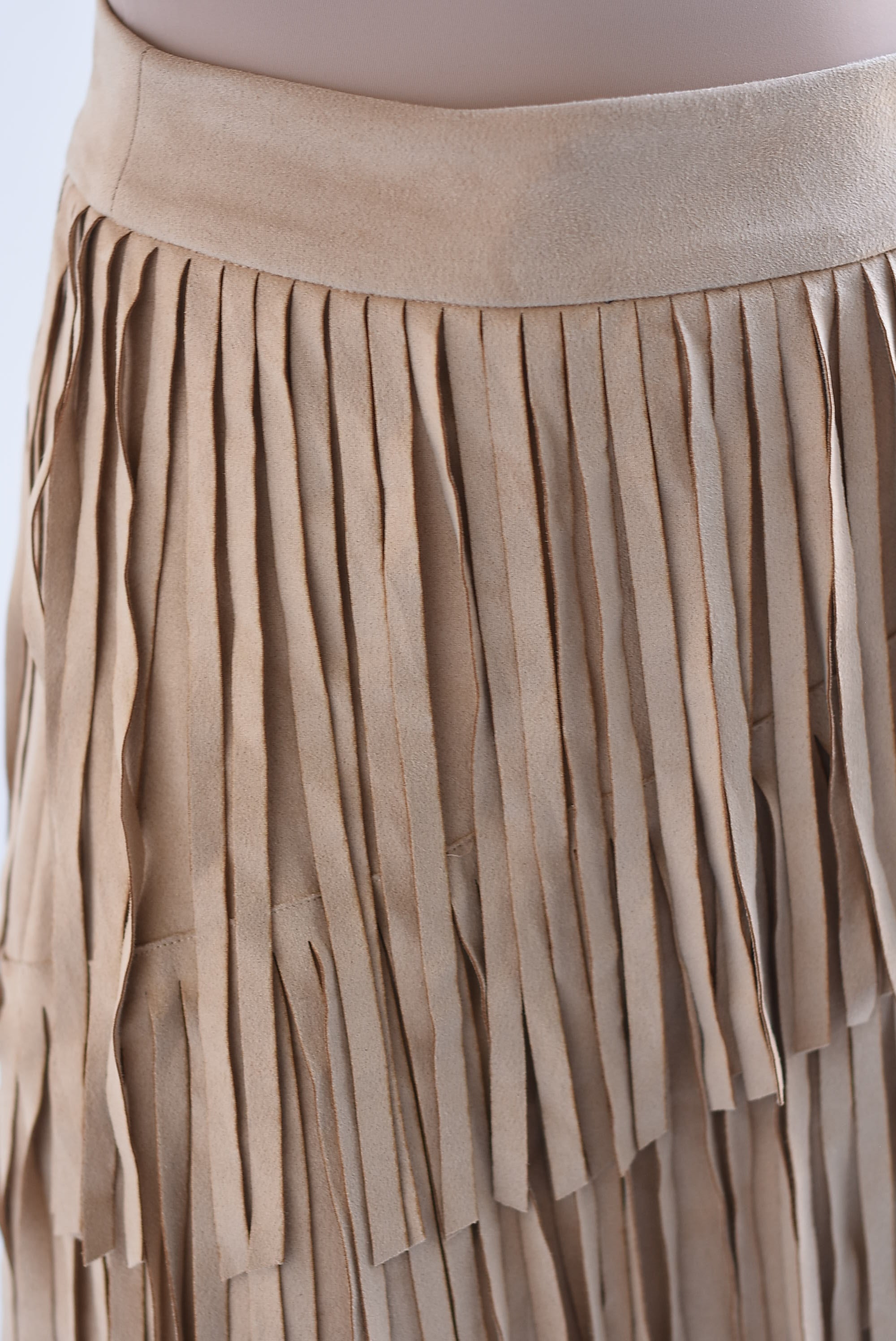 Falda envolvente suede flecos Arena