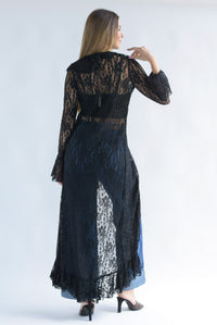 Fashion Styled Ensamble encaje lazos Negro
