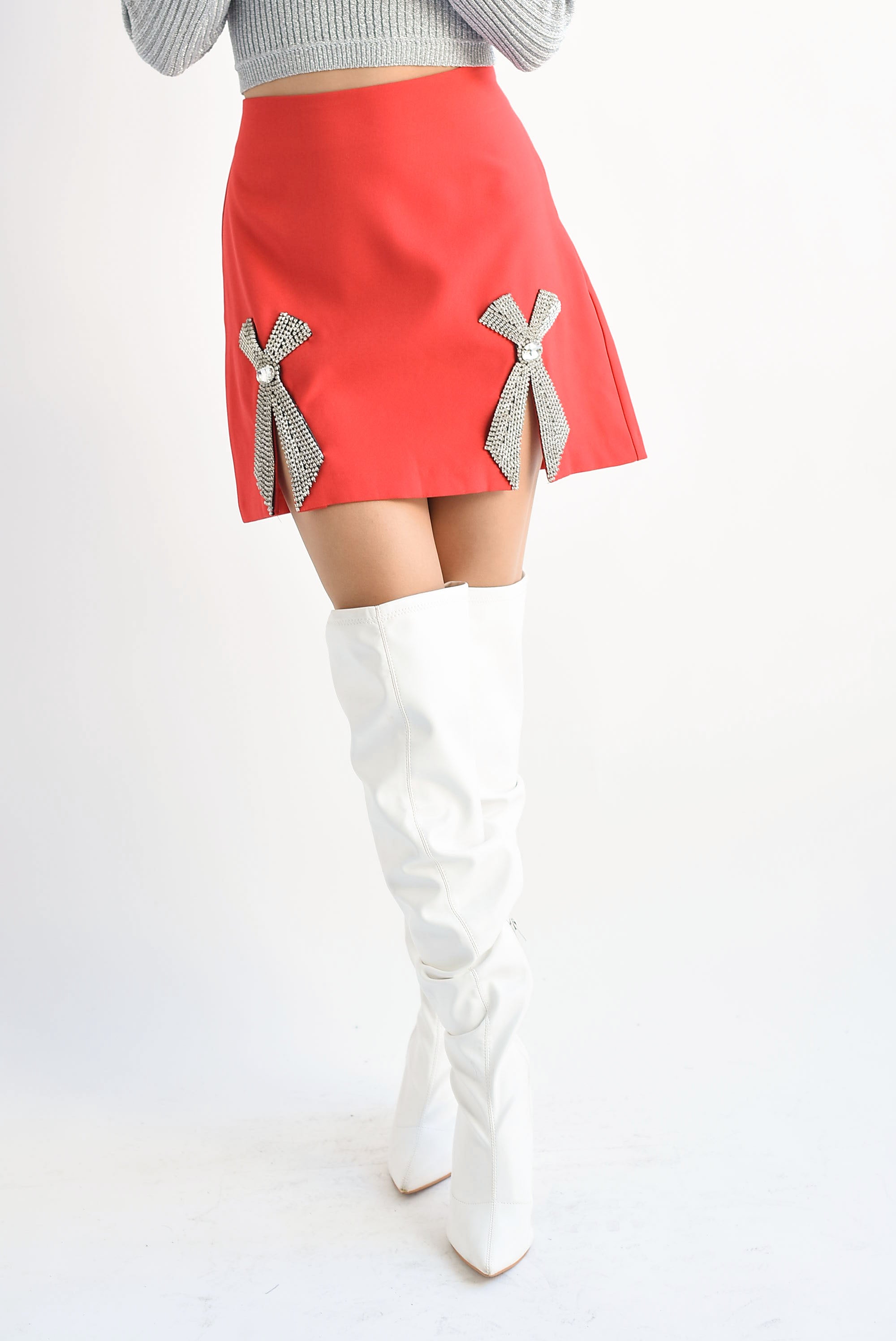 Falda mini Lazos joya Roja