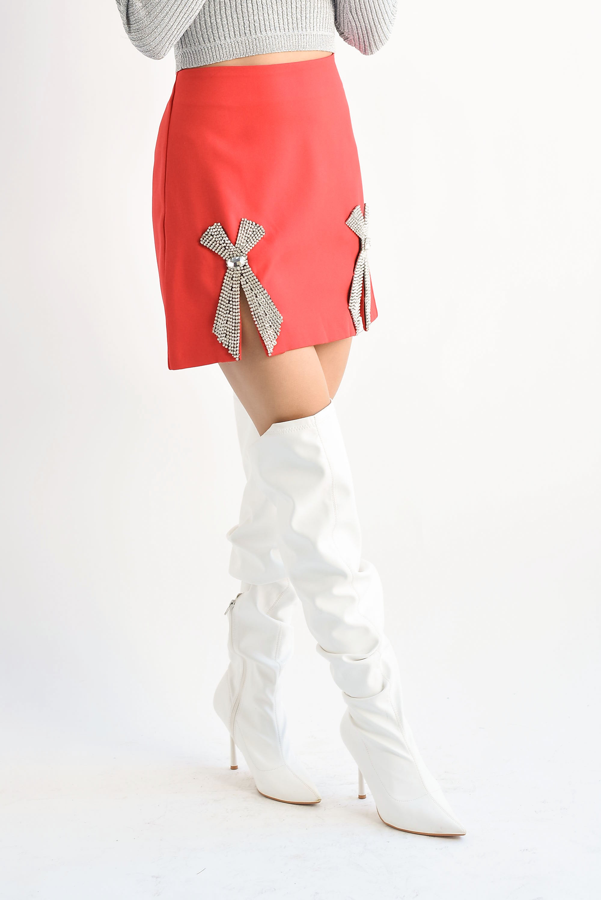 Falda mini Lazos joya Roja