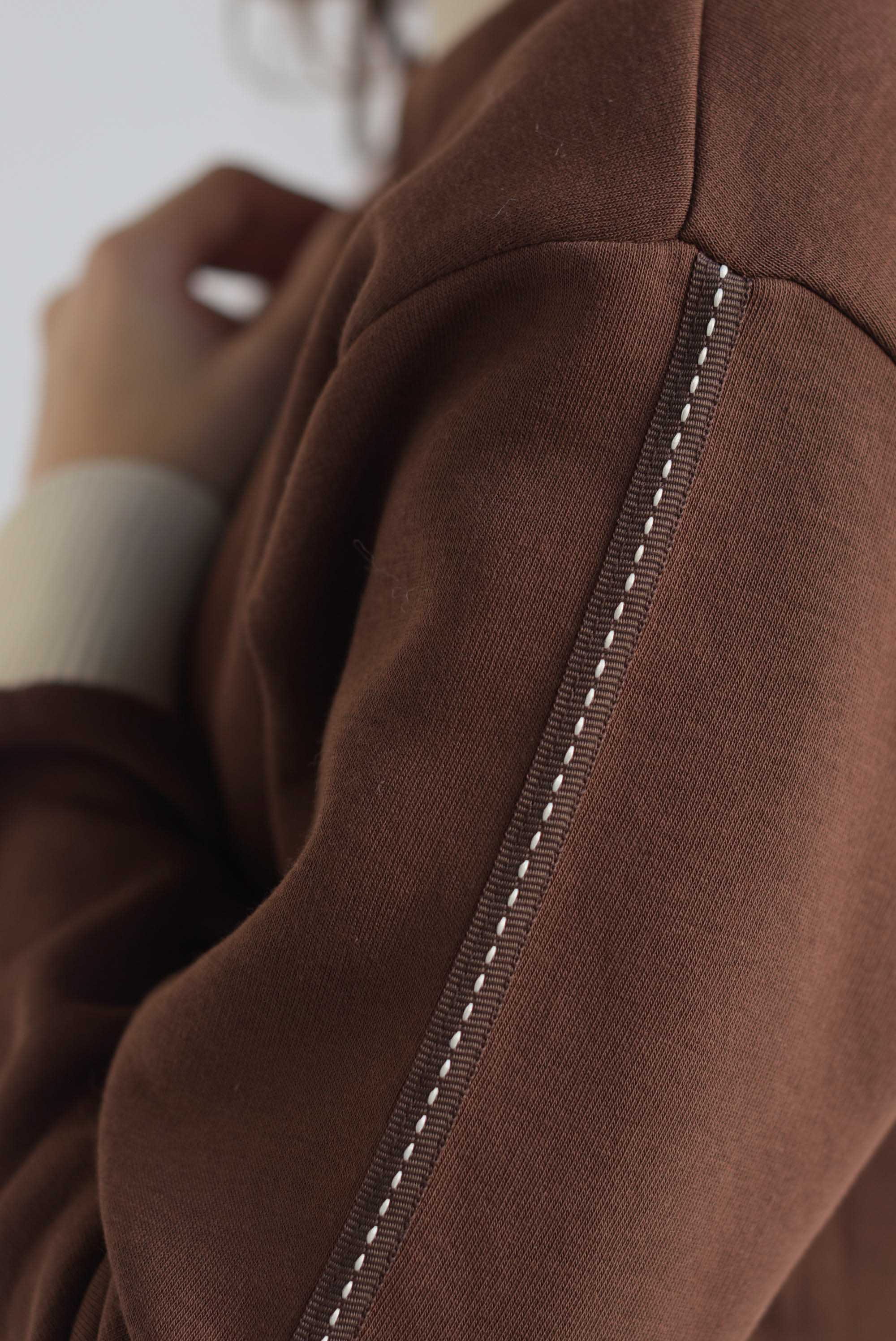 Set Pantalón y Sudadera track despuntes Café