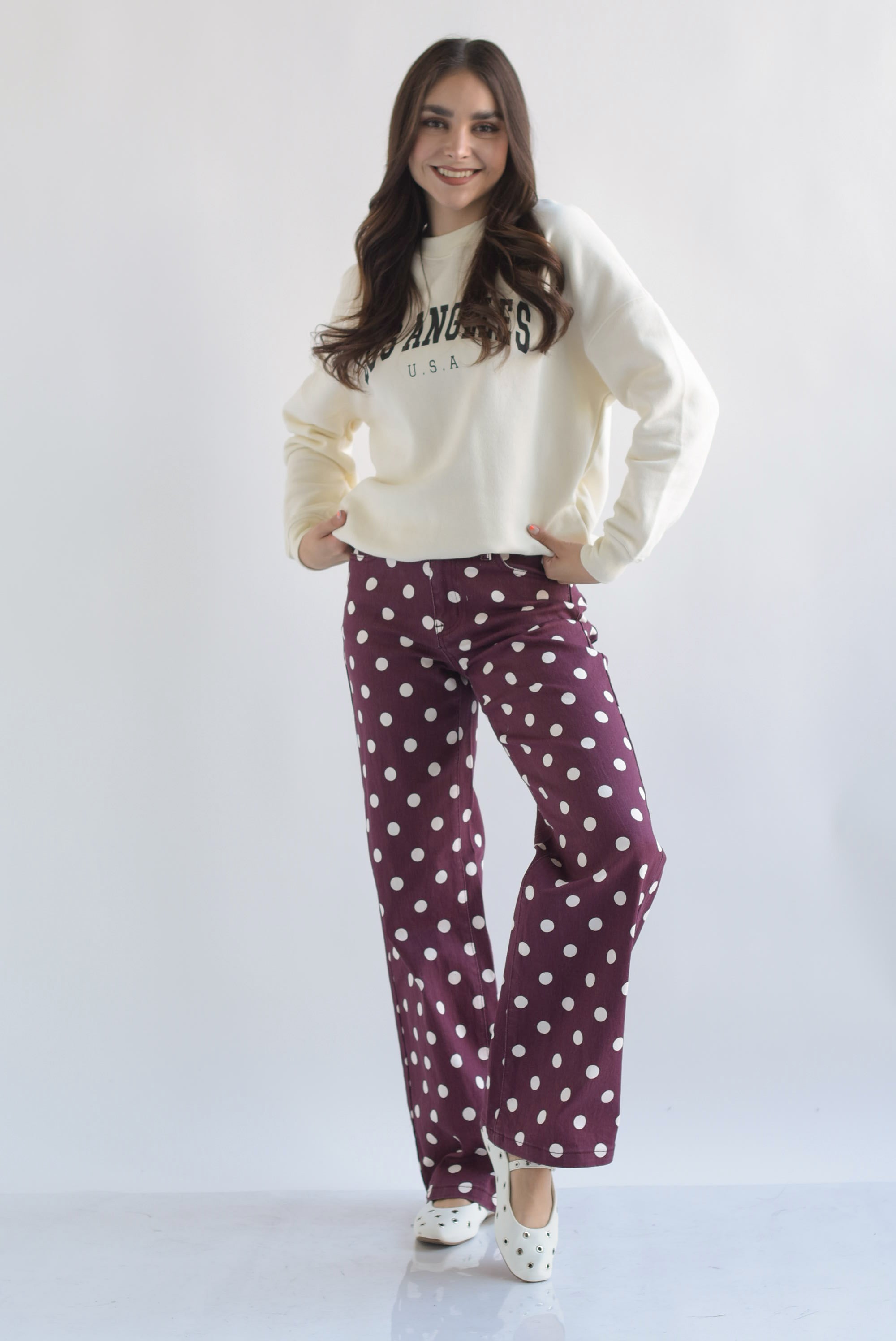 Jeans polka dots Vino