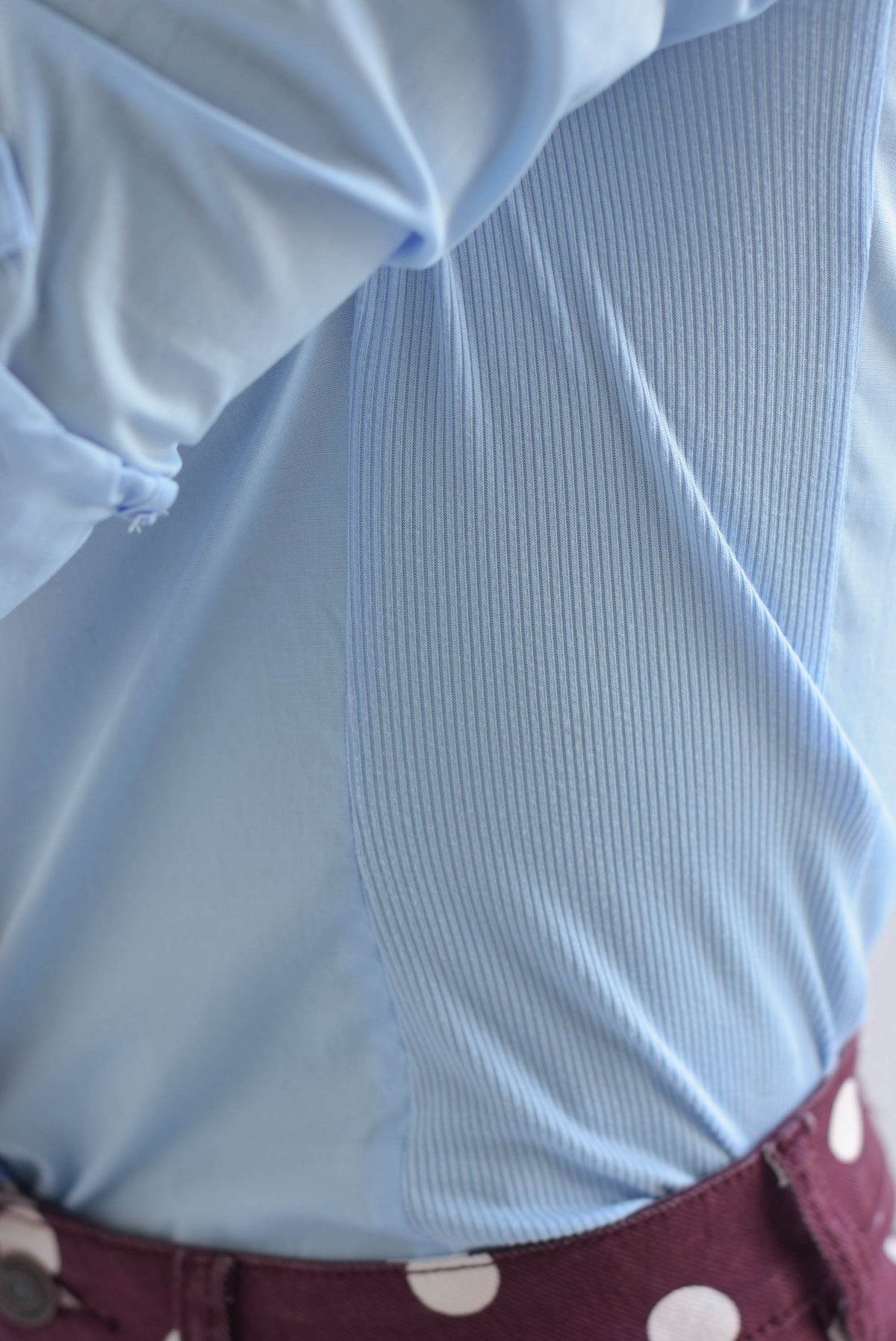 Camisa lateral elástico Azul