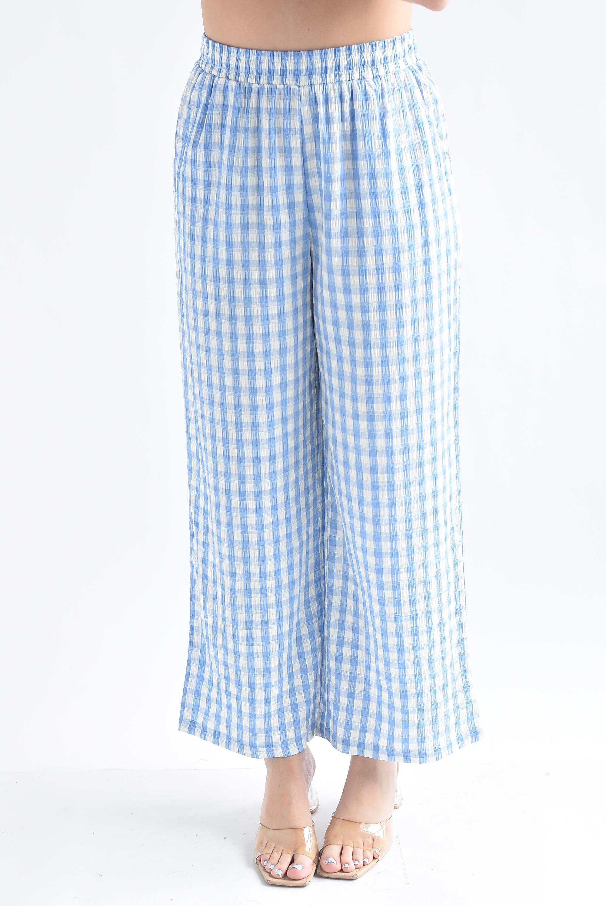 Pantalón cuadro vichy textura