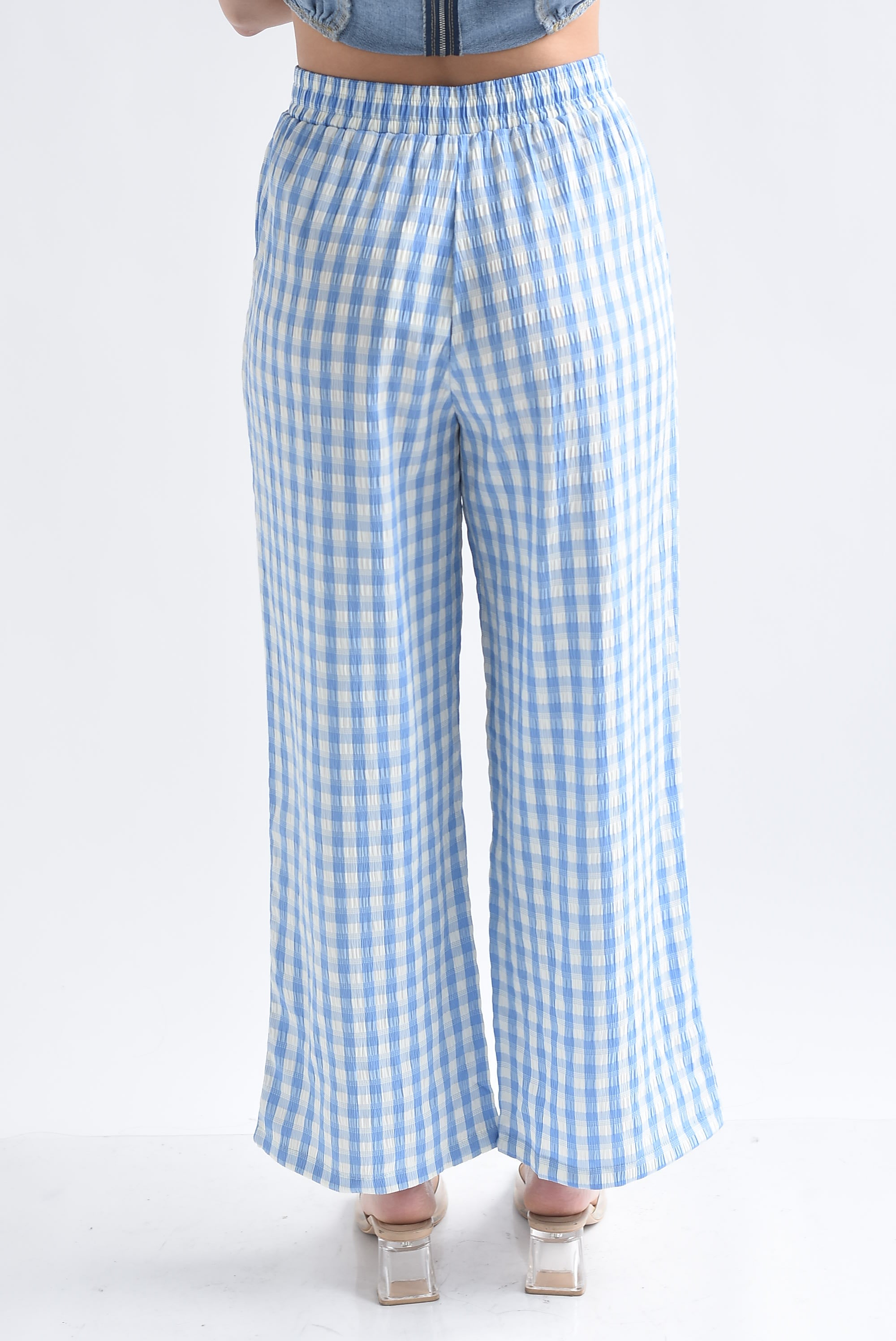 Pantalón cuadro vichy textura
