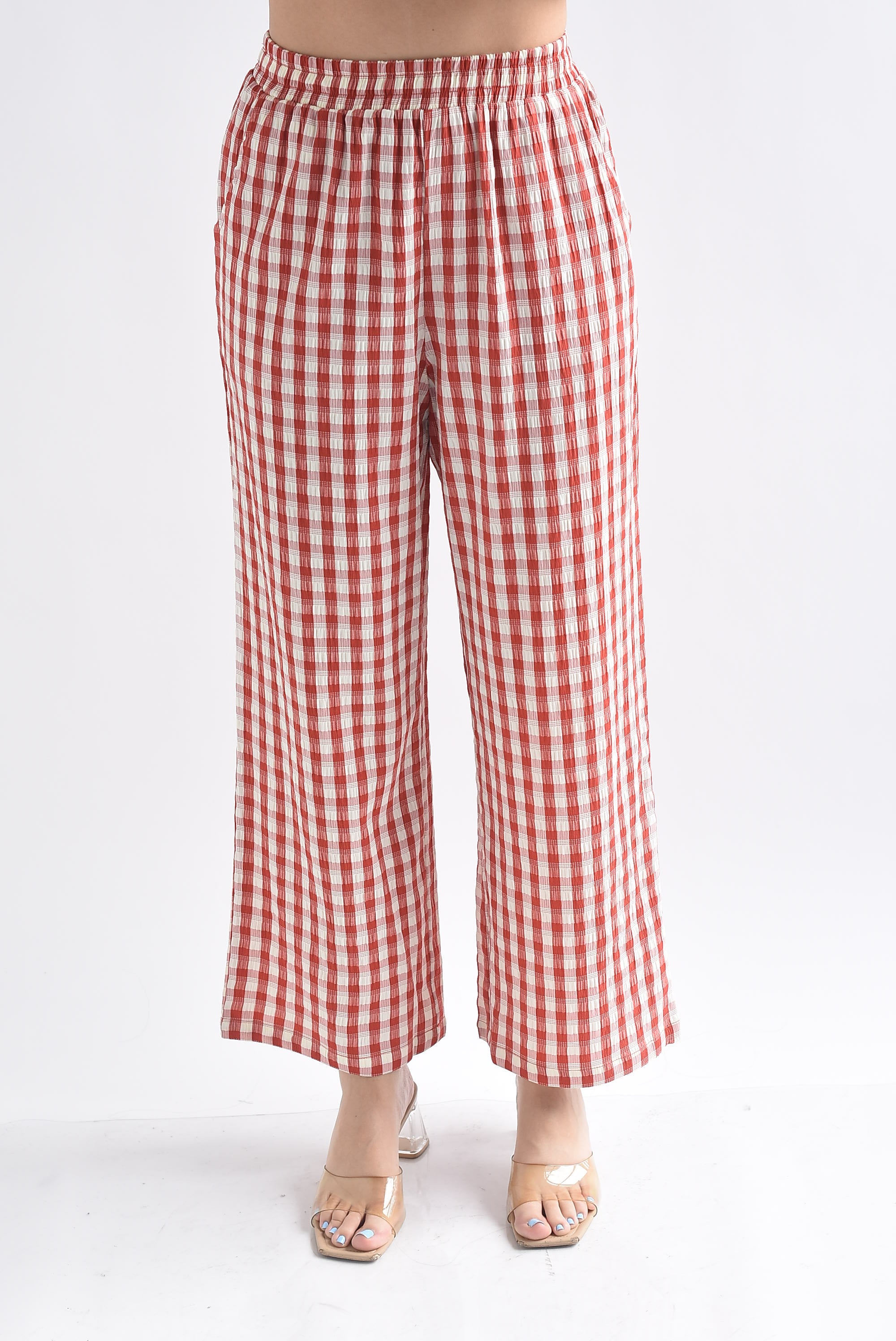 Pantalón cuadro vichy textura