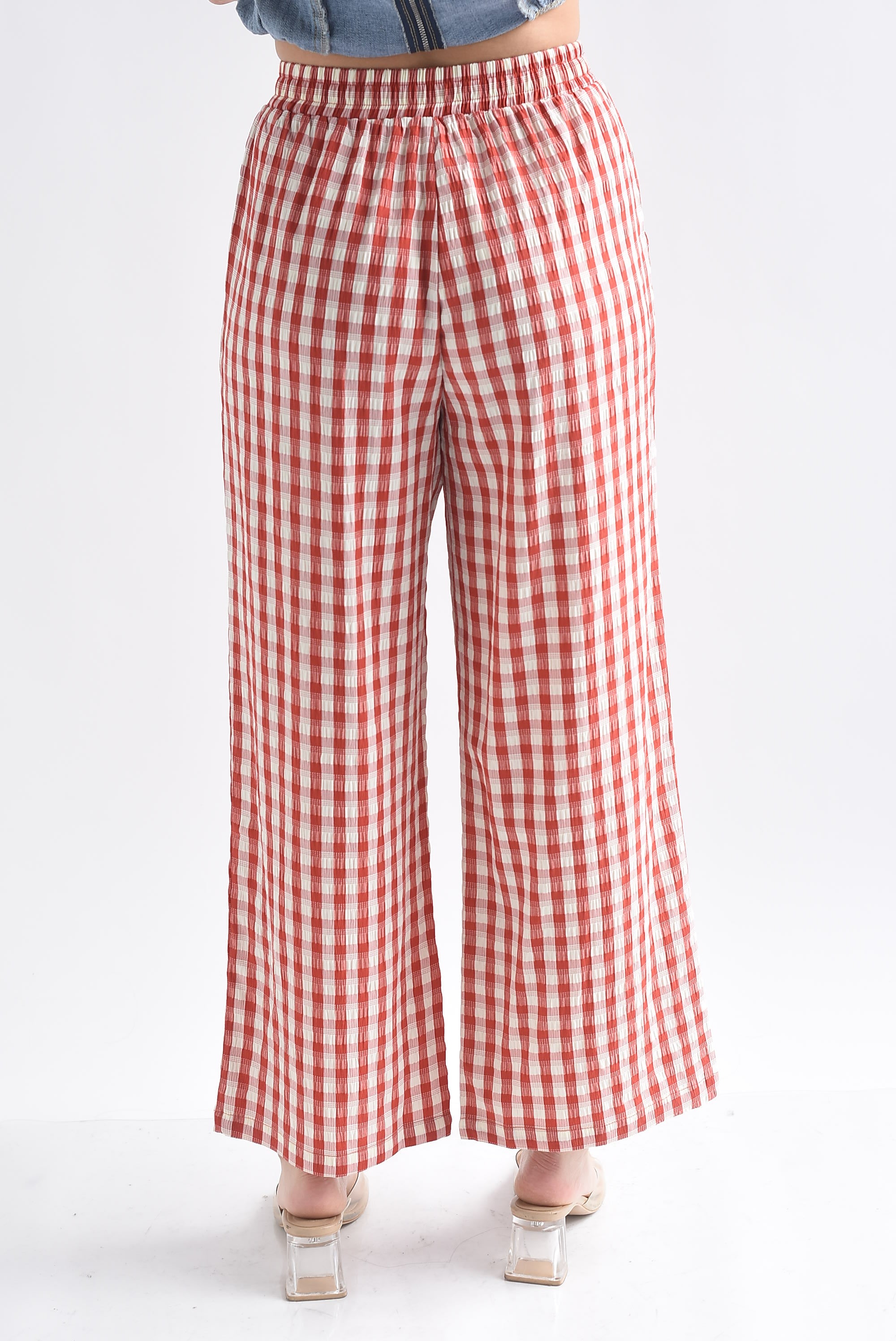 Pantalón cuadro vichy textura