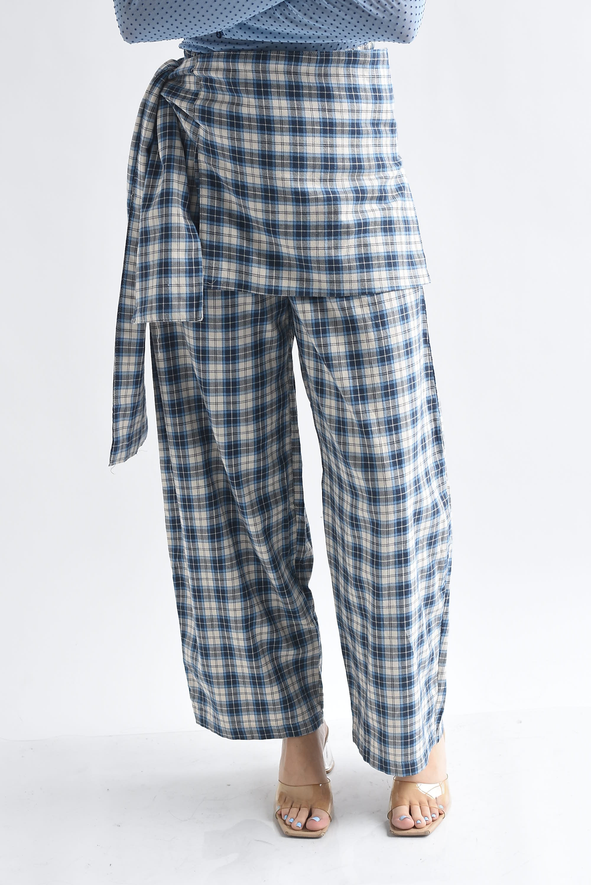 Pantalón cuadros fajilla removible