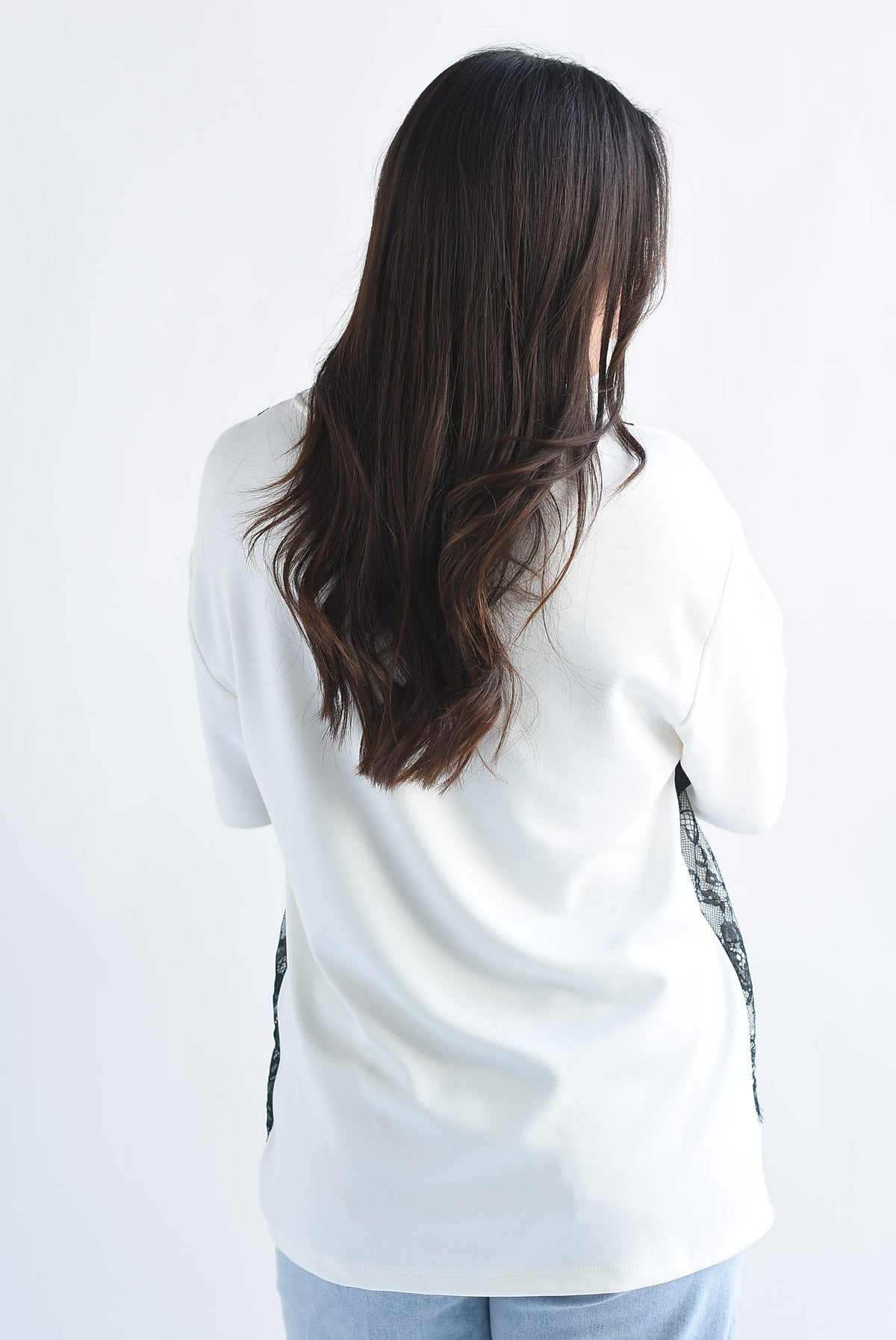 T-Shirt con top encaje en sobreposición