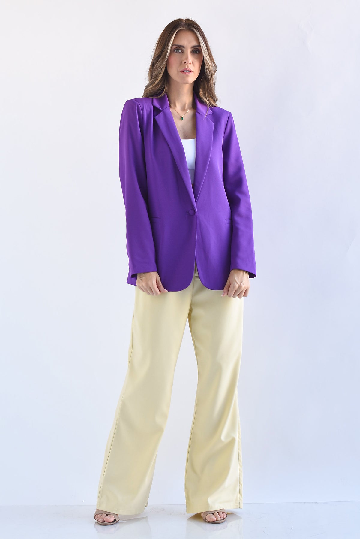 Blazer botón forrado