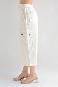 Fashion Styled Falda recta cargo Ivory