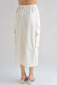 Fashion Styled Falda recta cargo Ivory