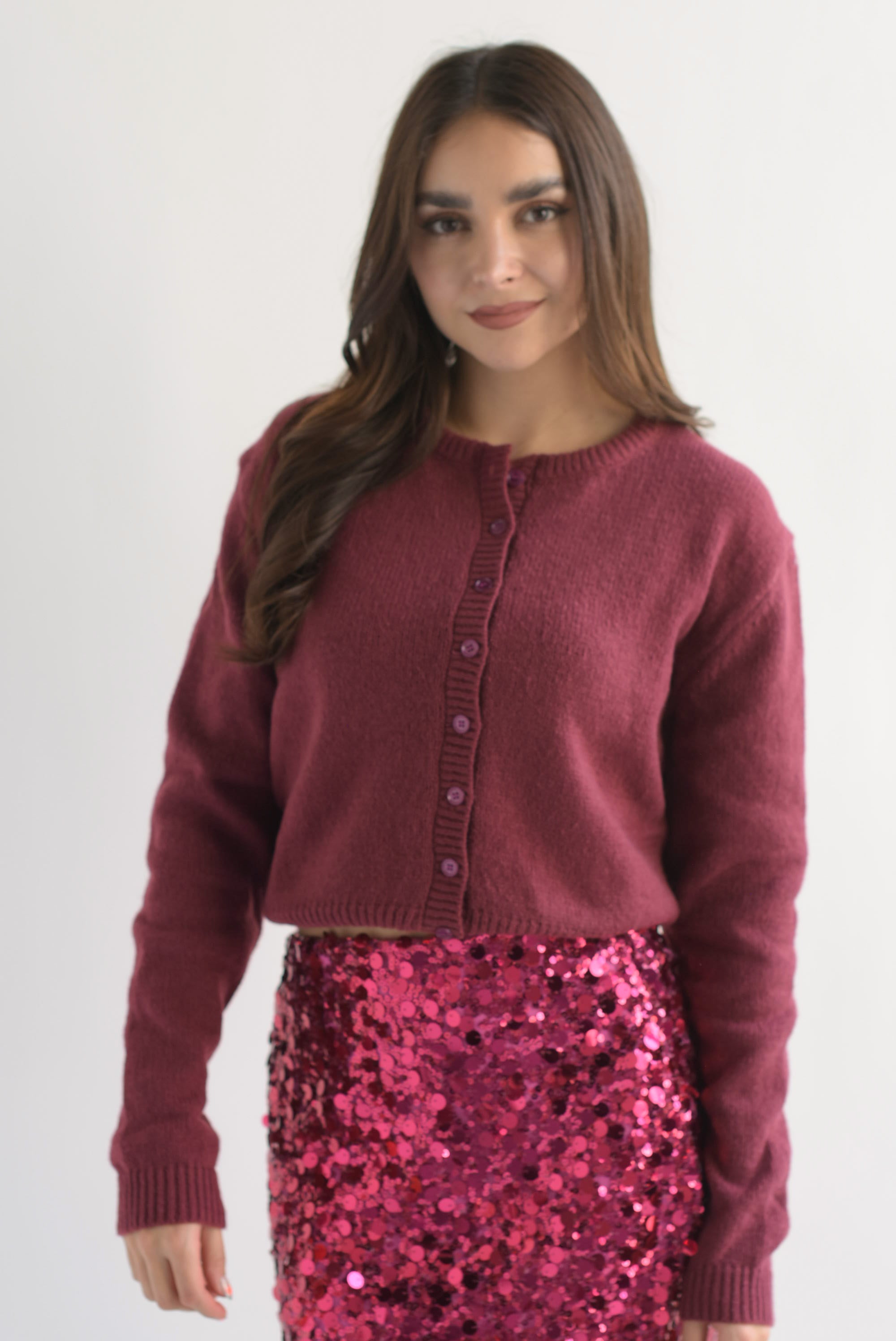 Cárdigan corto punto Vino