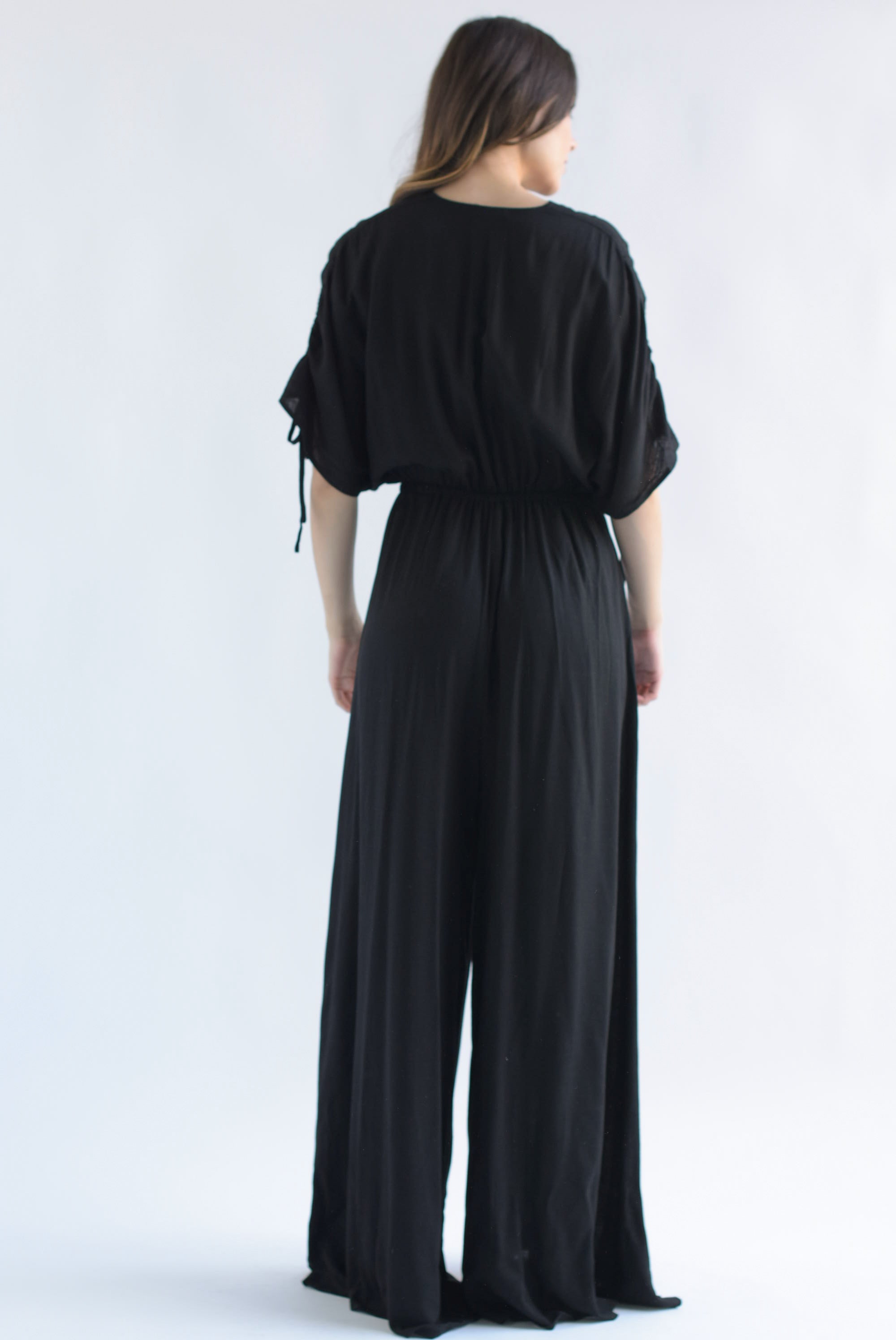 Jumpsuit cut-out jaretas Negro