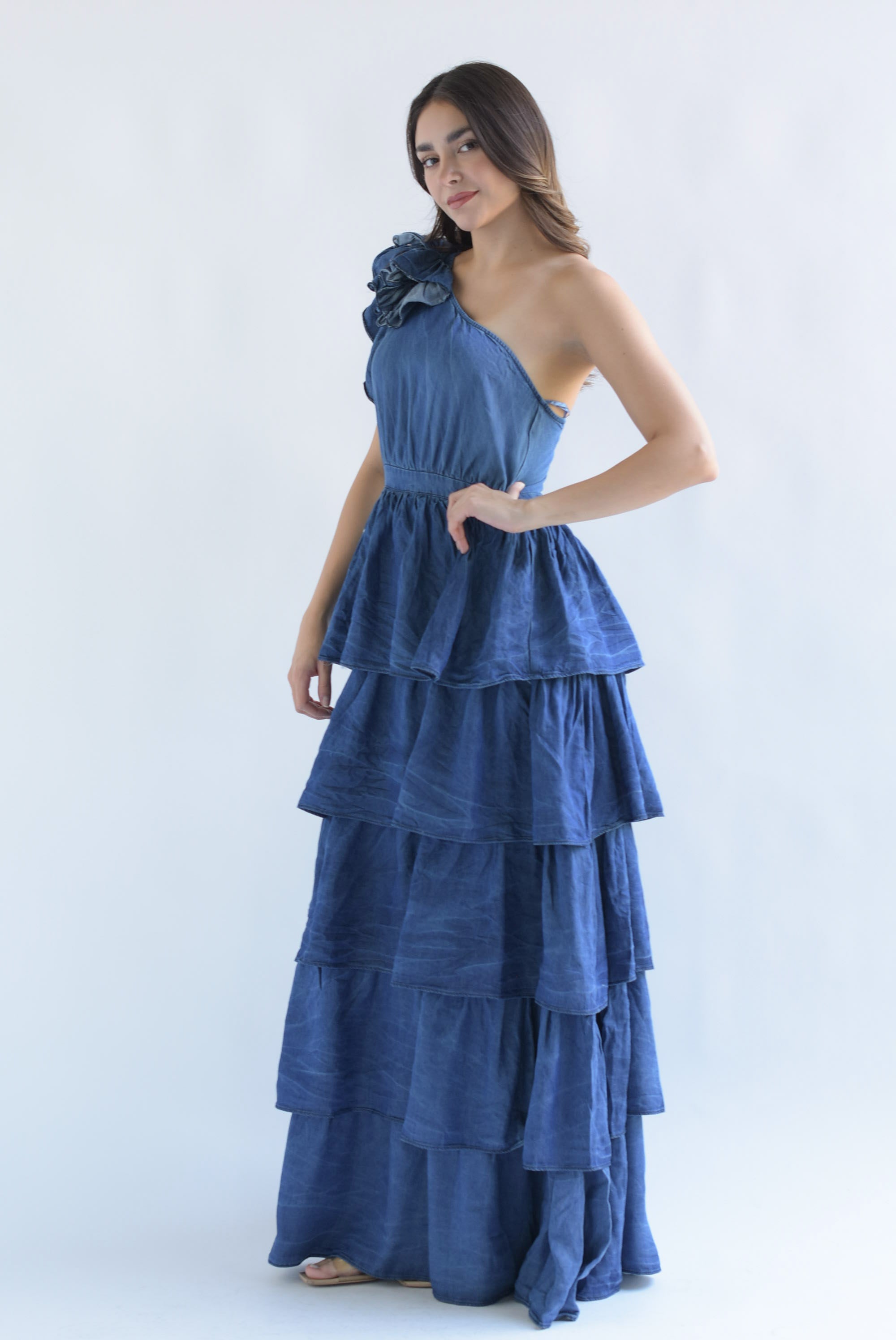 Vestido asimétrico olanes Denim Dark