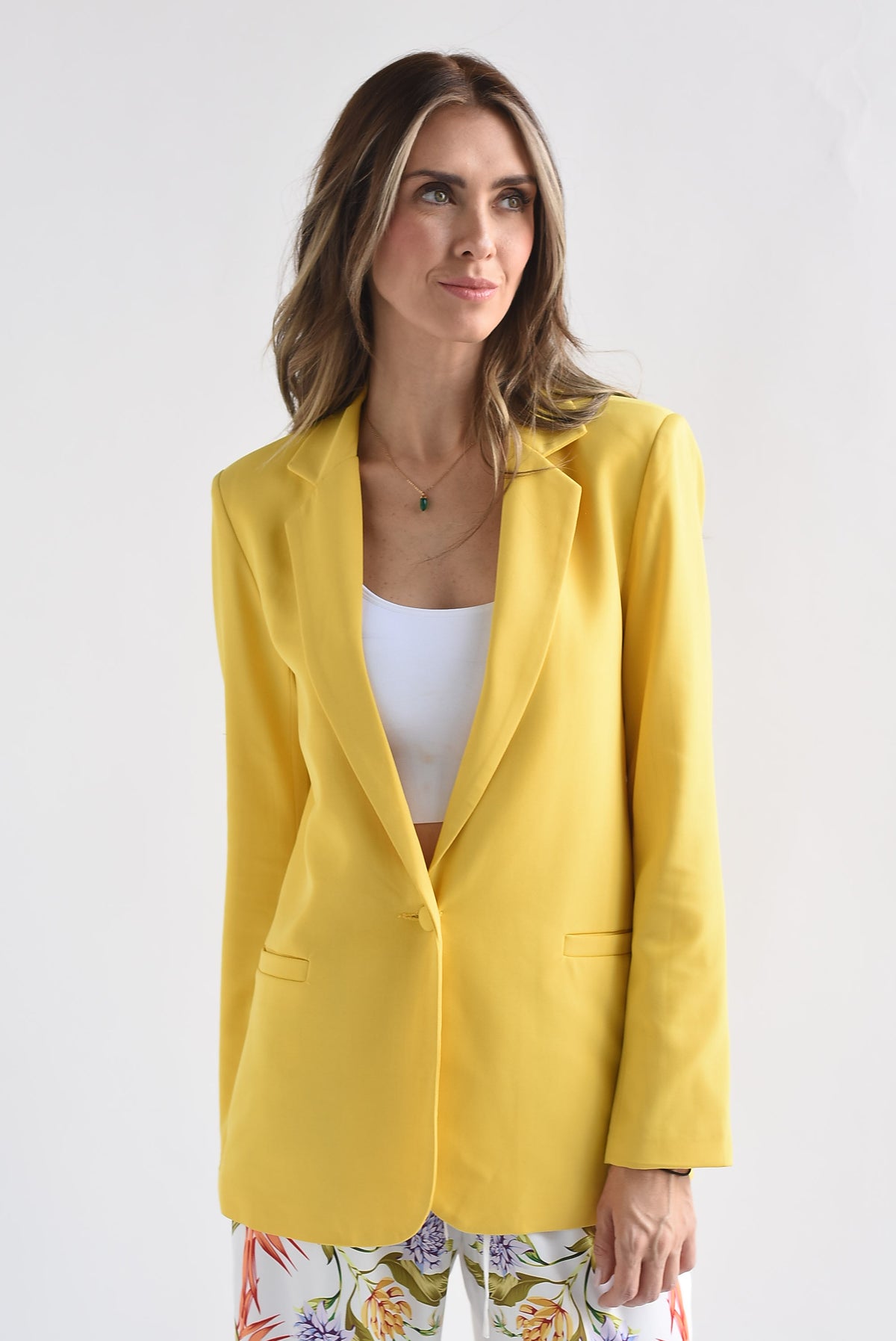 Blazer botón forrado