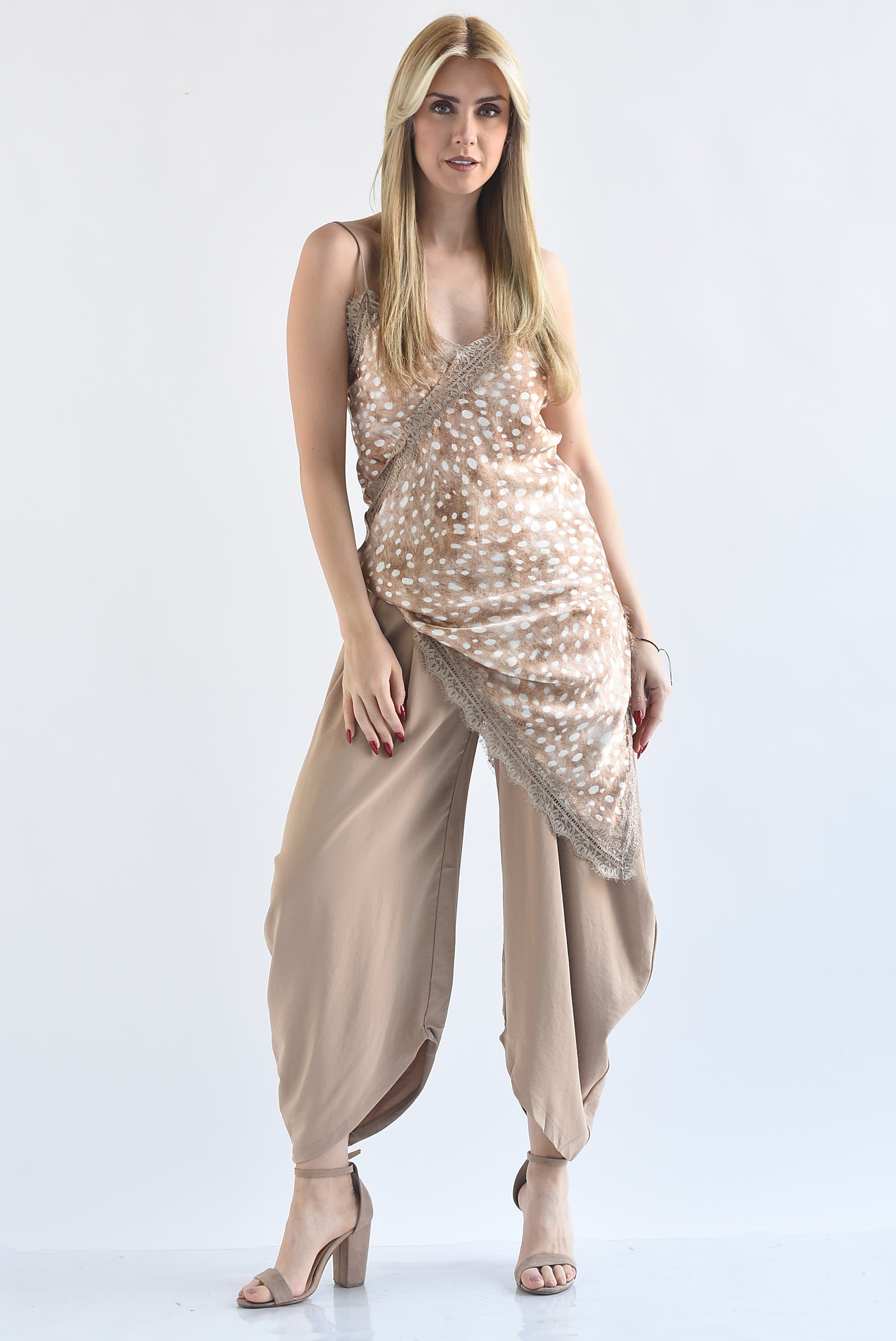 Pantalón globo pinzas