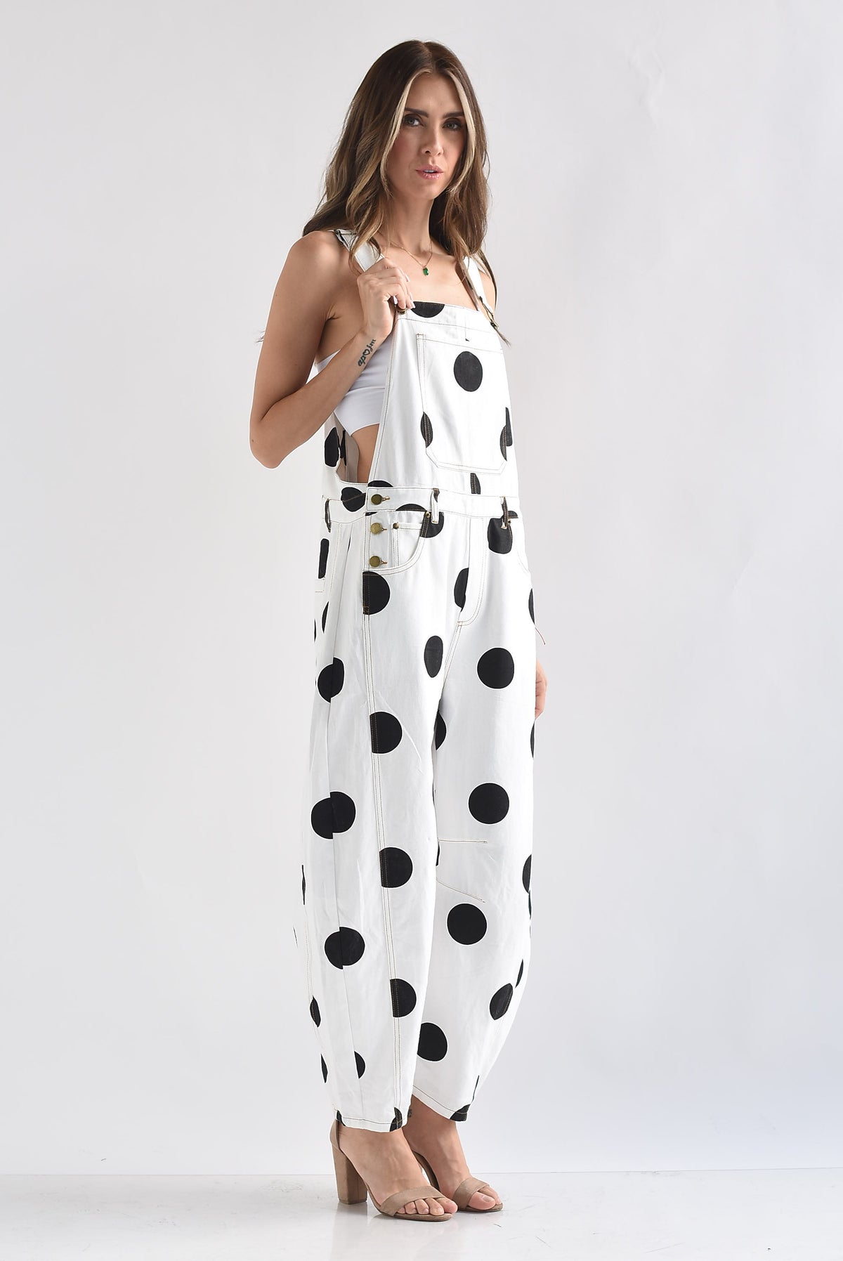 Overol barrel polka dots Denim