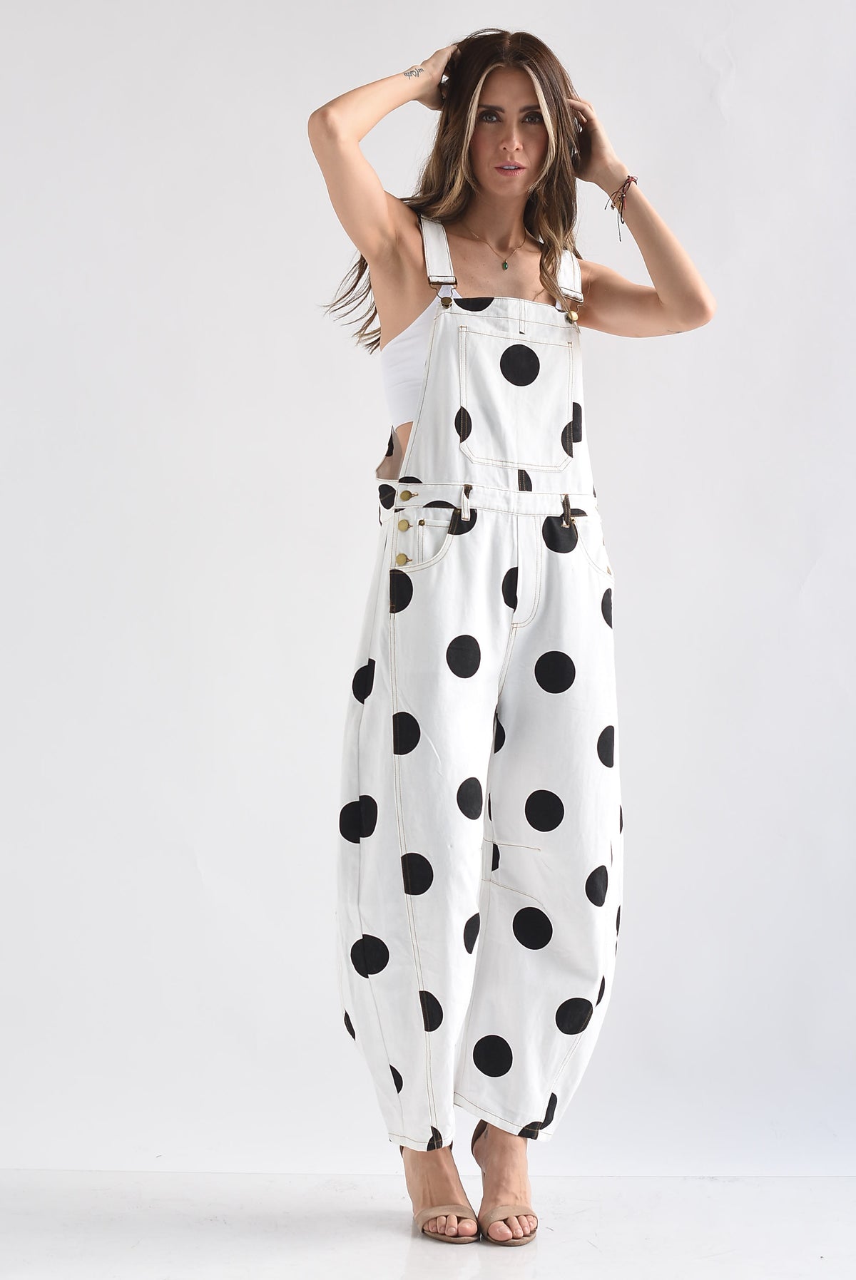Overol barrel polka dots Denim