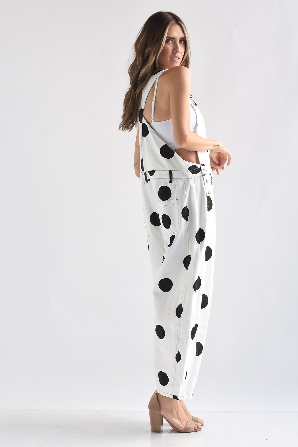 Overol barrel polka dots Denim