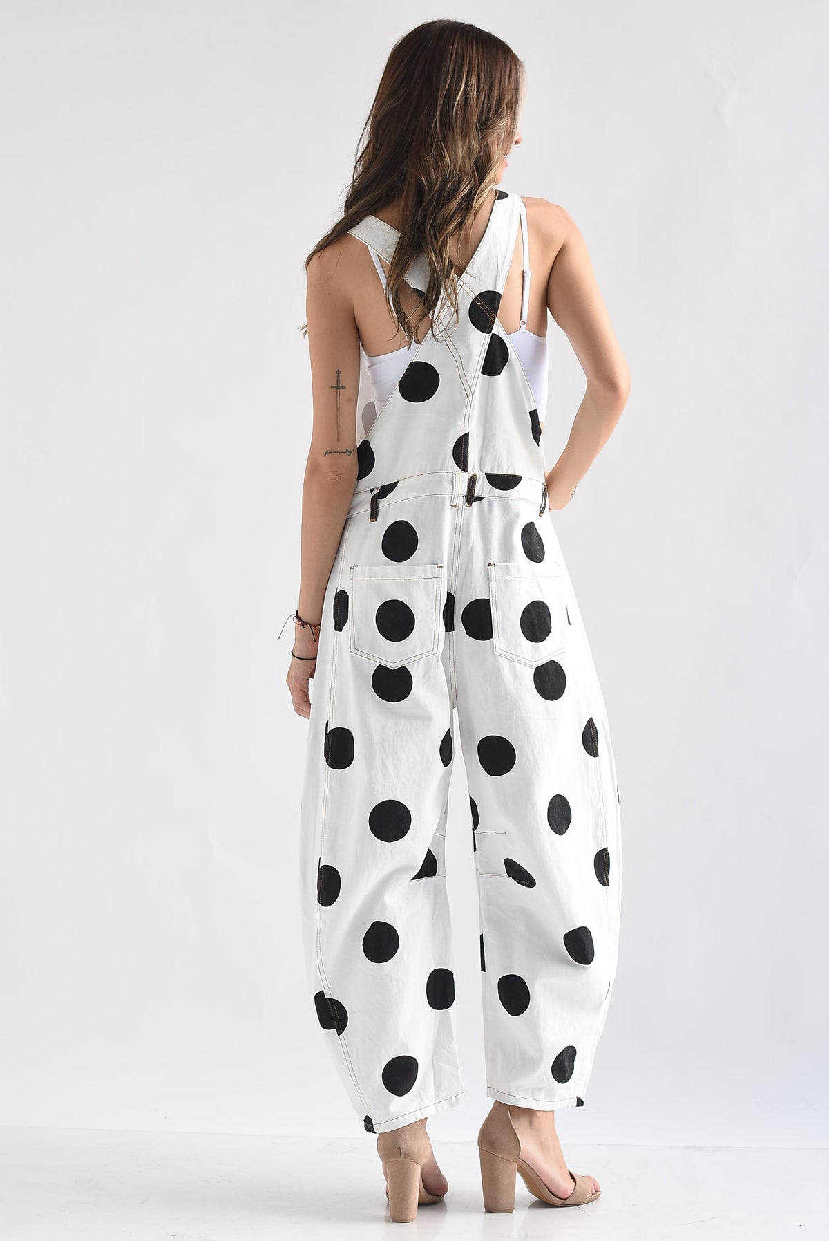 Overol barrel polka dots Denim