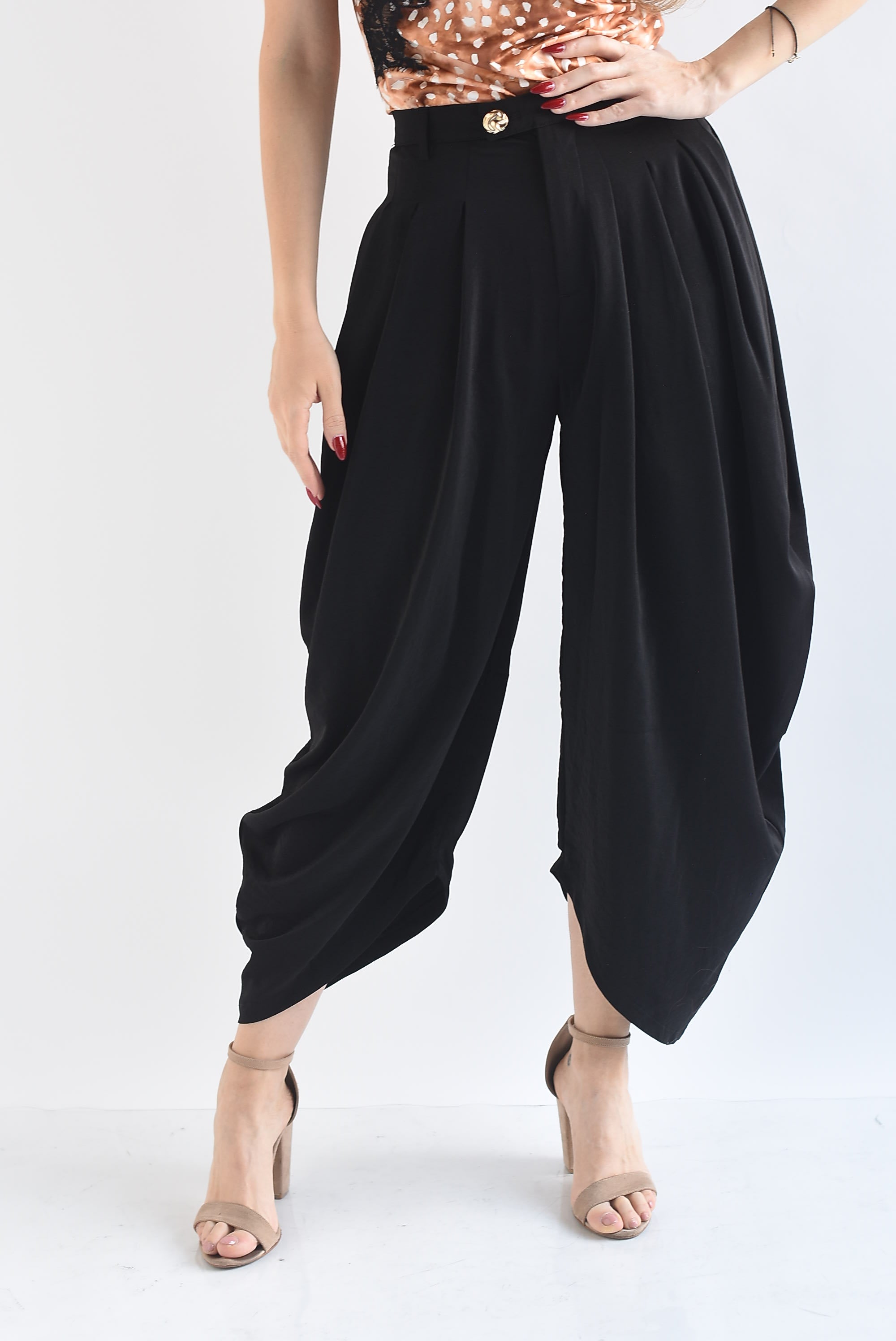 Pantalón globo pinzas
