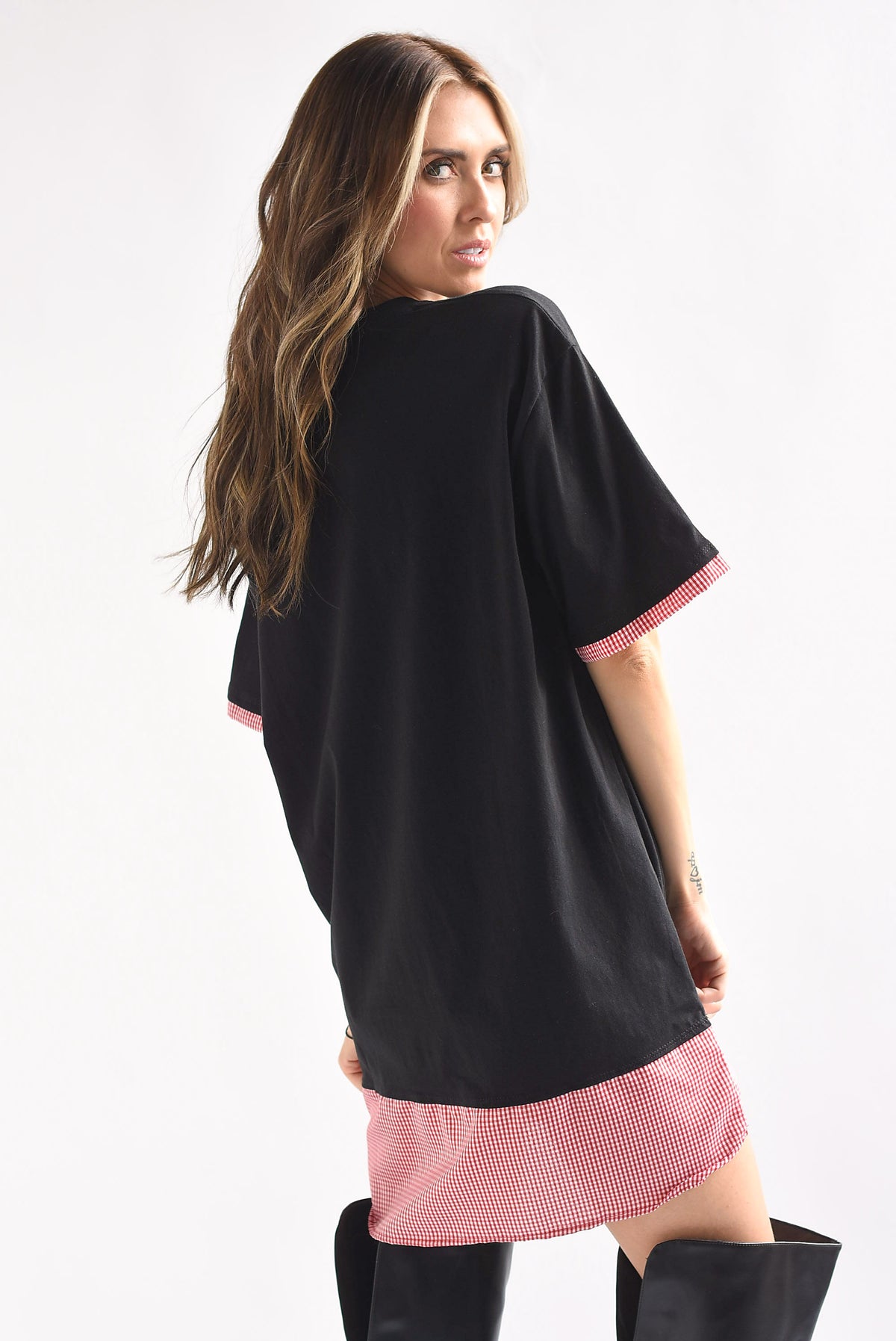 T-Shirt dress ROLLING STONES filo cuadros