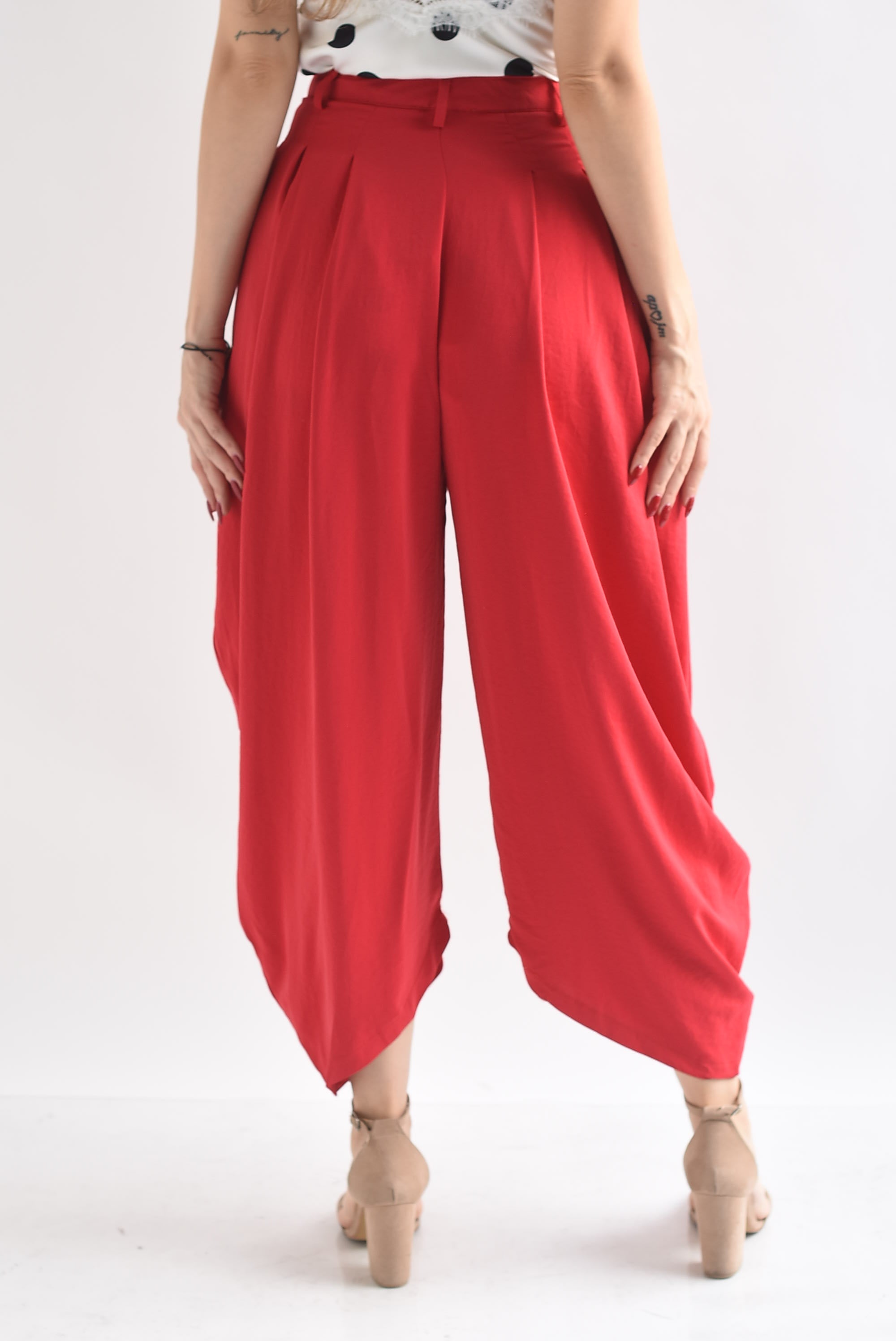 Pantalón globo pinzas