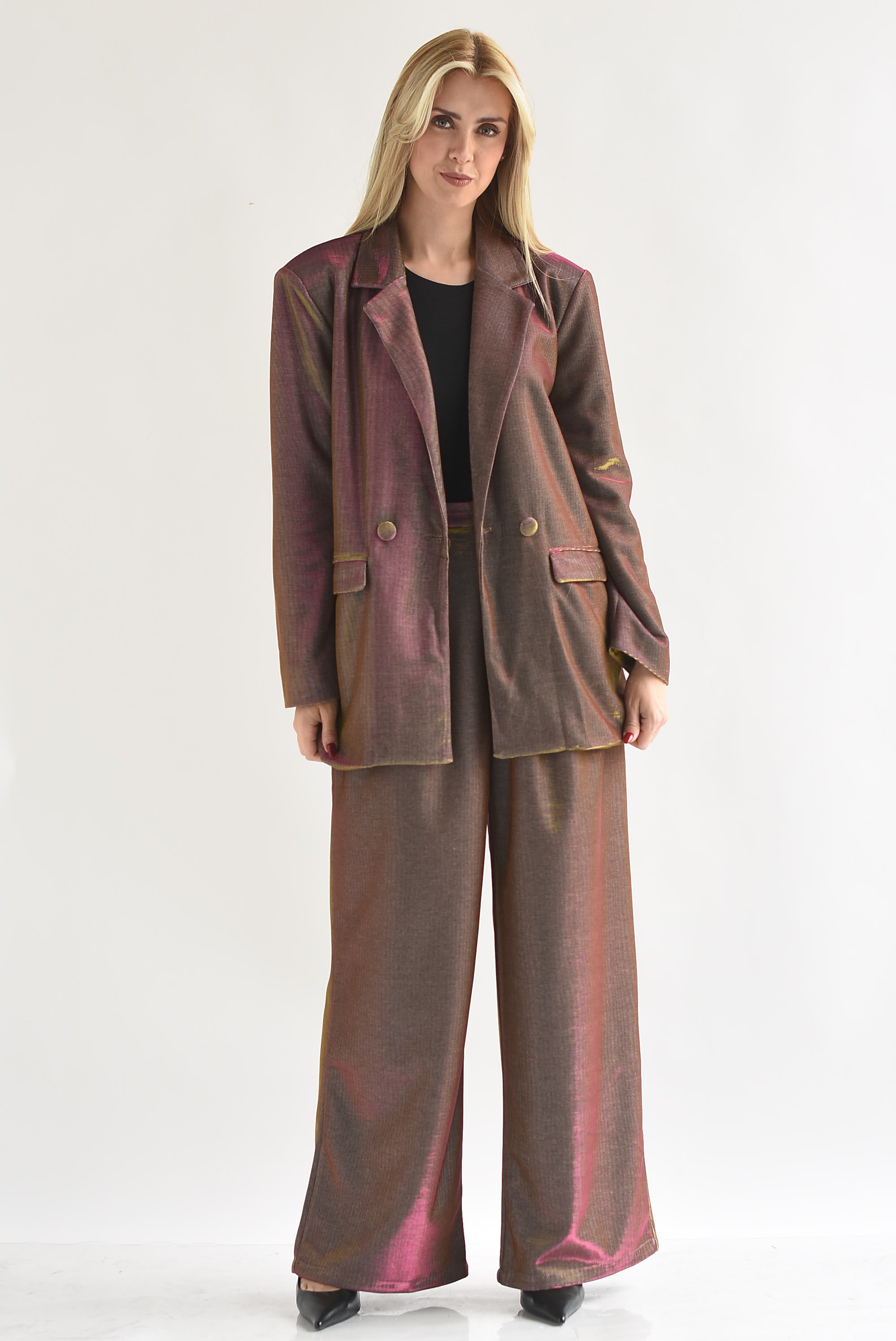 Set Pantalón y Blazer tornasol