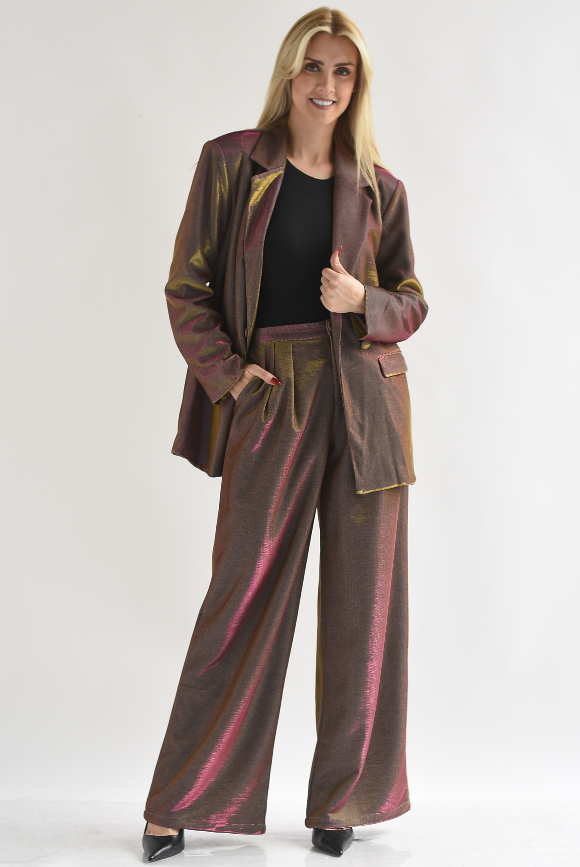 Set Pantalón y Blazer tornasol