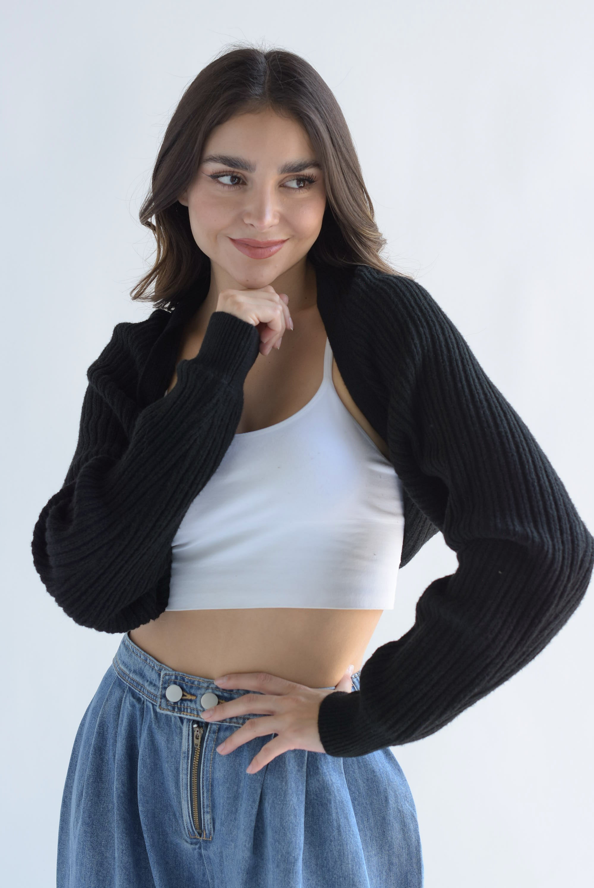 Capa punto canalé Negro