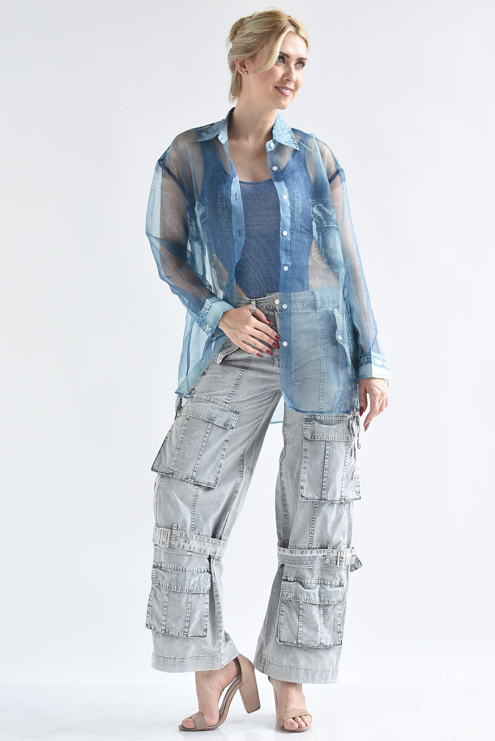 Pantalón cargo jaretas
