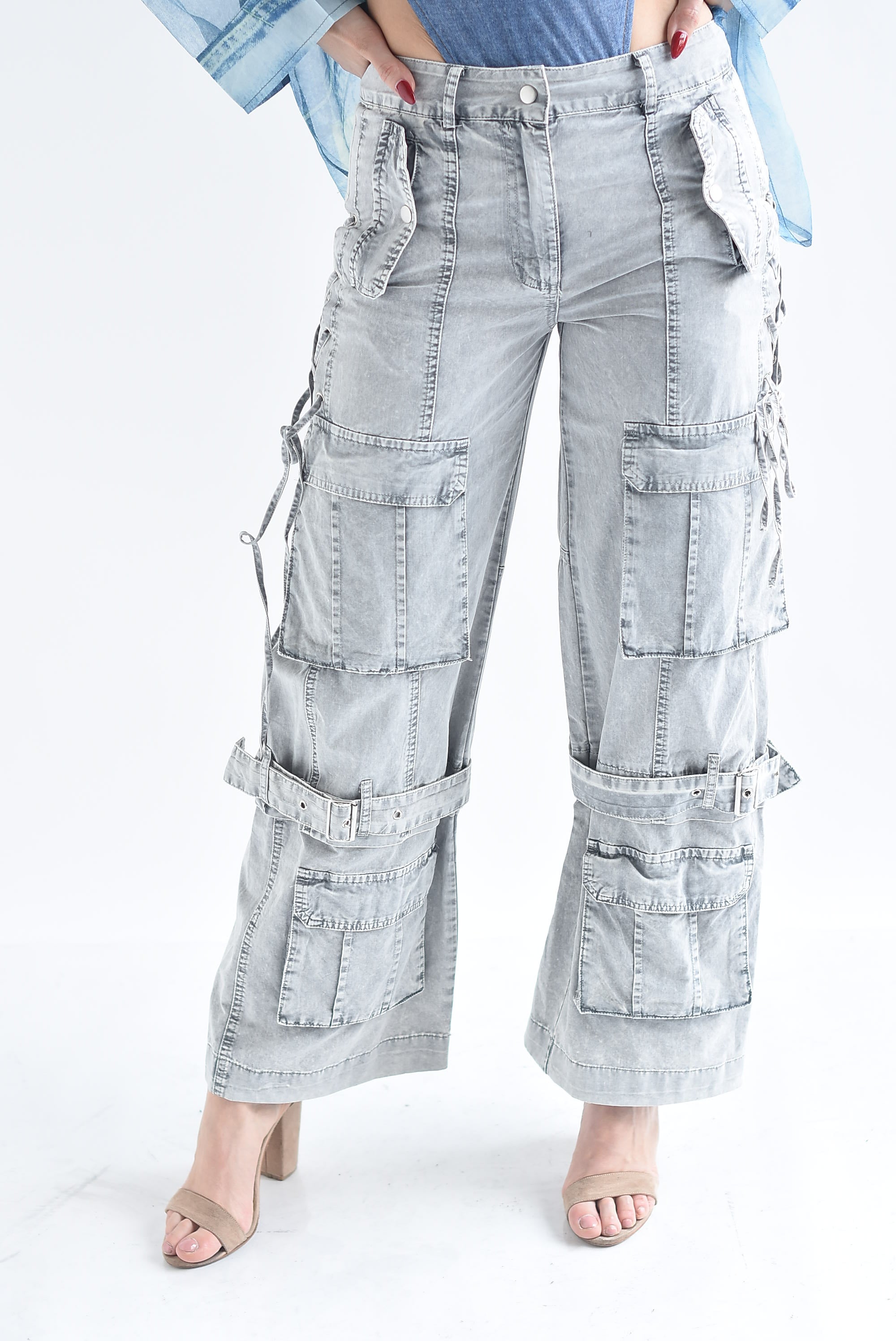 Pantalón cargo jaretas